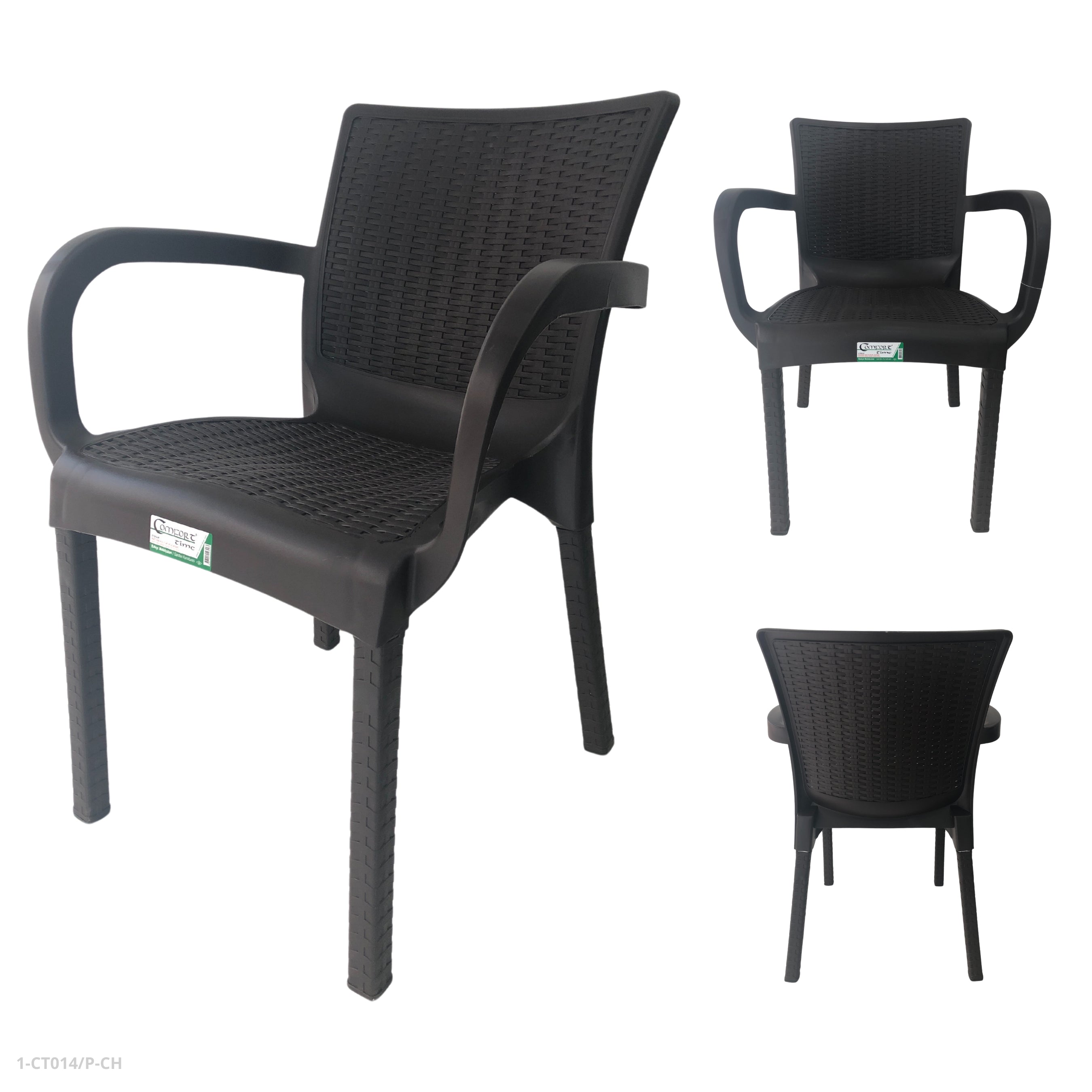 SILLAS PLASTICAS MAMBO RATTAN CHOCOLATE 60CM*60CM*82CM