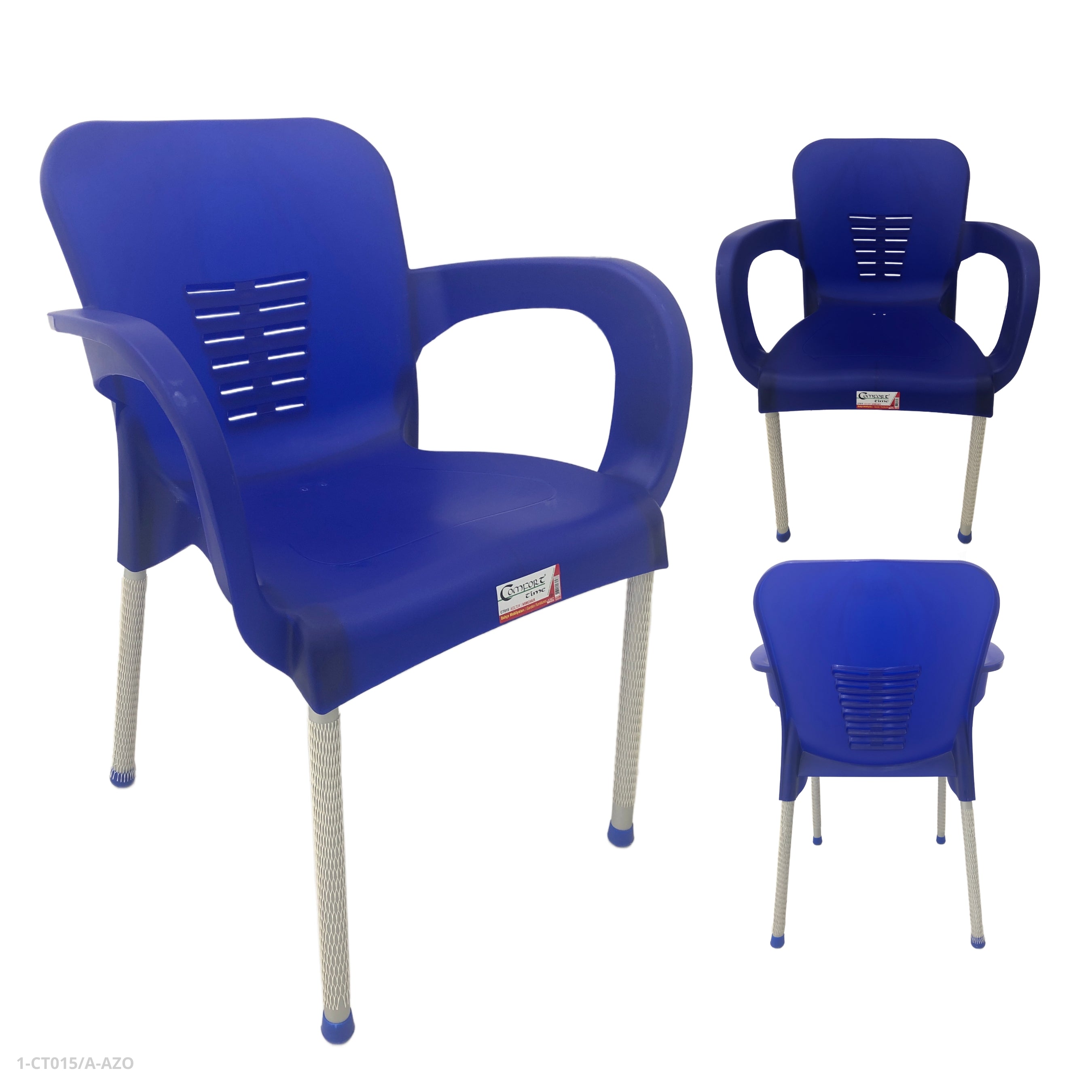 SILLAS PLASTICAS AZUL OSC. KIRCICEGI ALUMINIUM 59.5CM*59CM*81CM