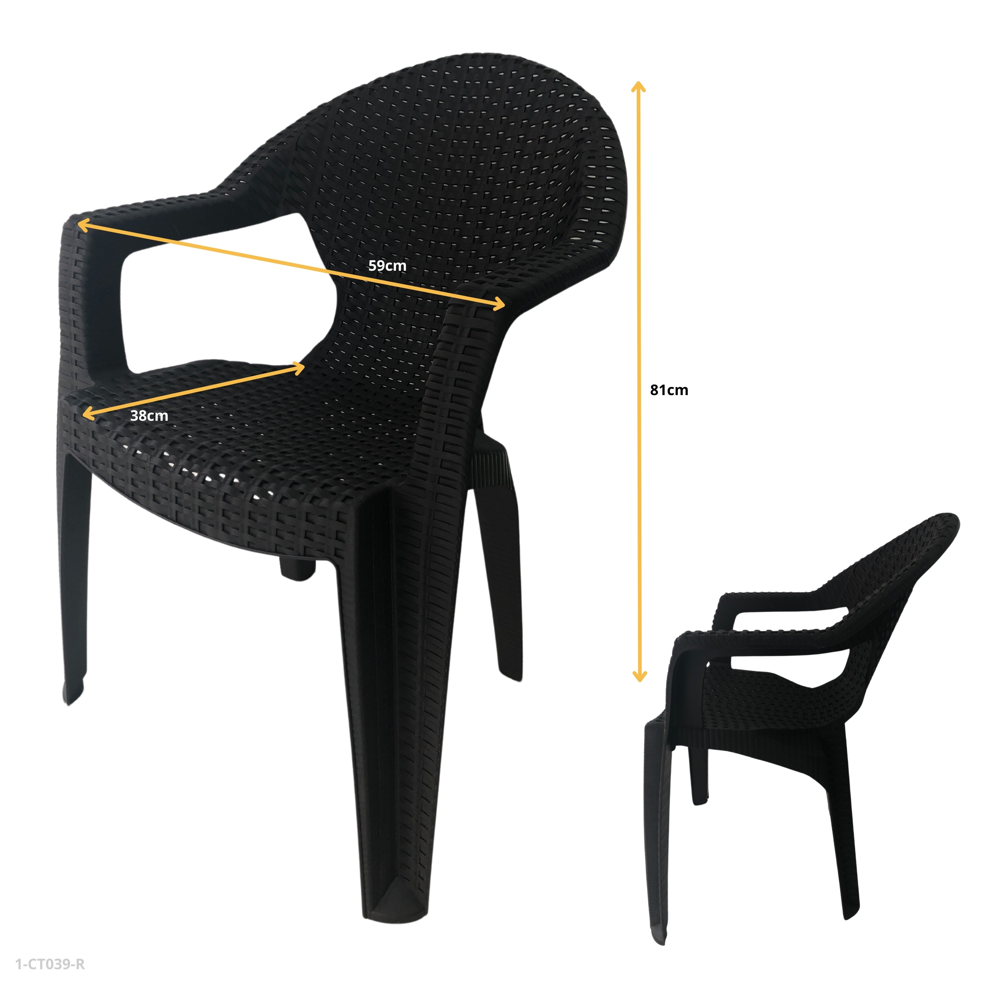 SILLAS PLASTICAS CHOCOLATE RATTAN