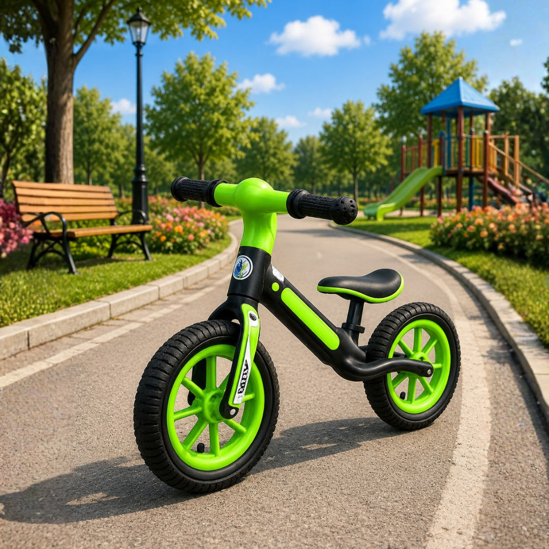 BICICLETA BALANCE SIN PEDAL VERDE PARA NIÑOS