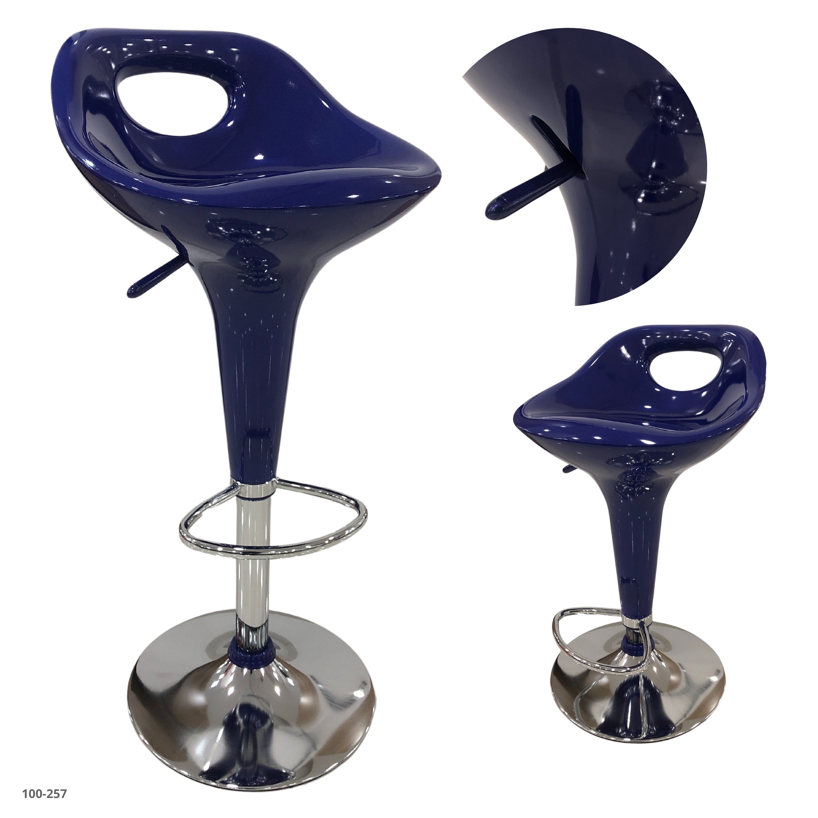 Silla de bar azul - 100-257