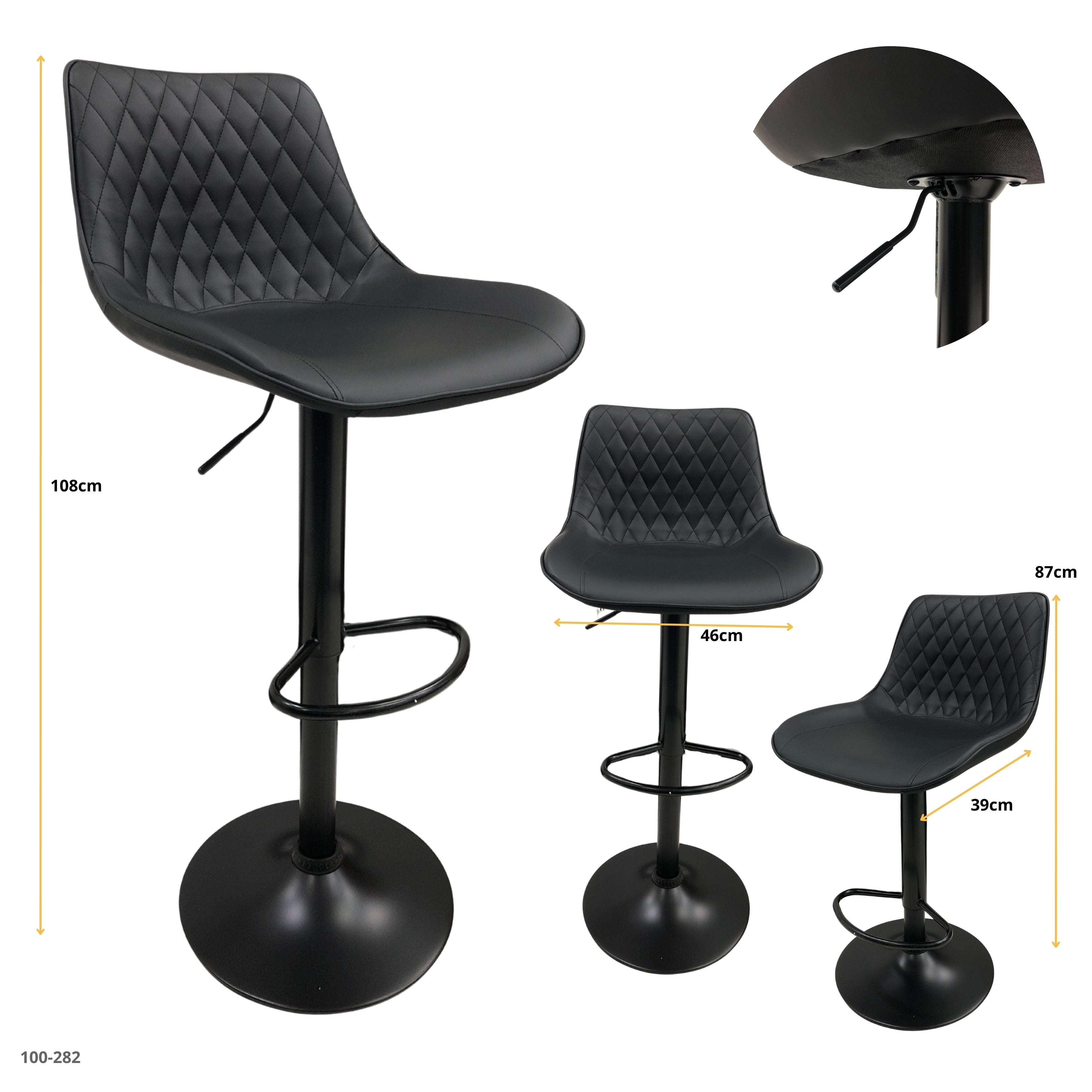 GREEN FABRIC BAR CHAIR / 30-212-88
