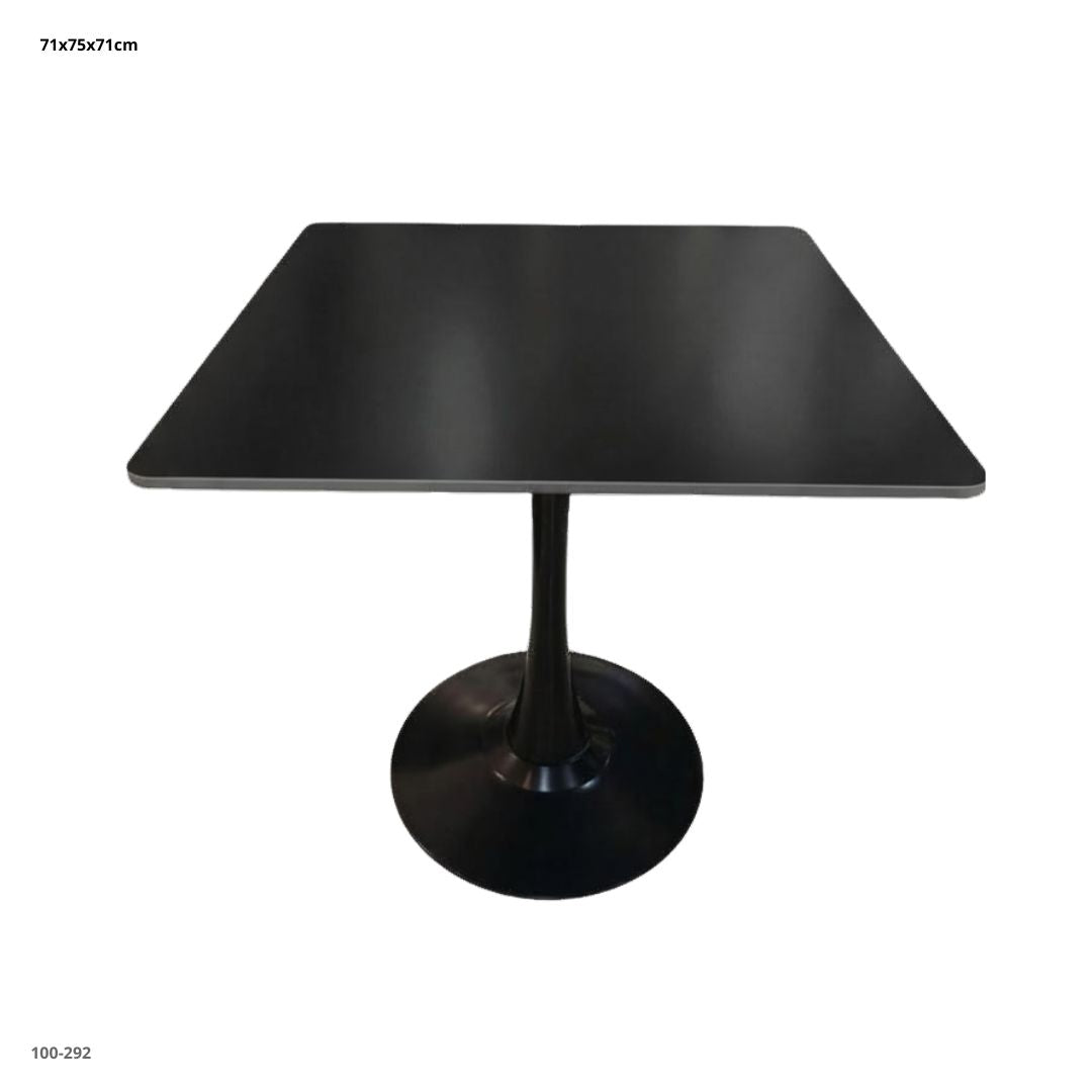 MESA MODERNA DE MARMOL NEGRA/ BASE NEGRA