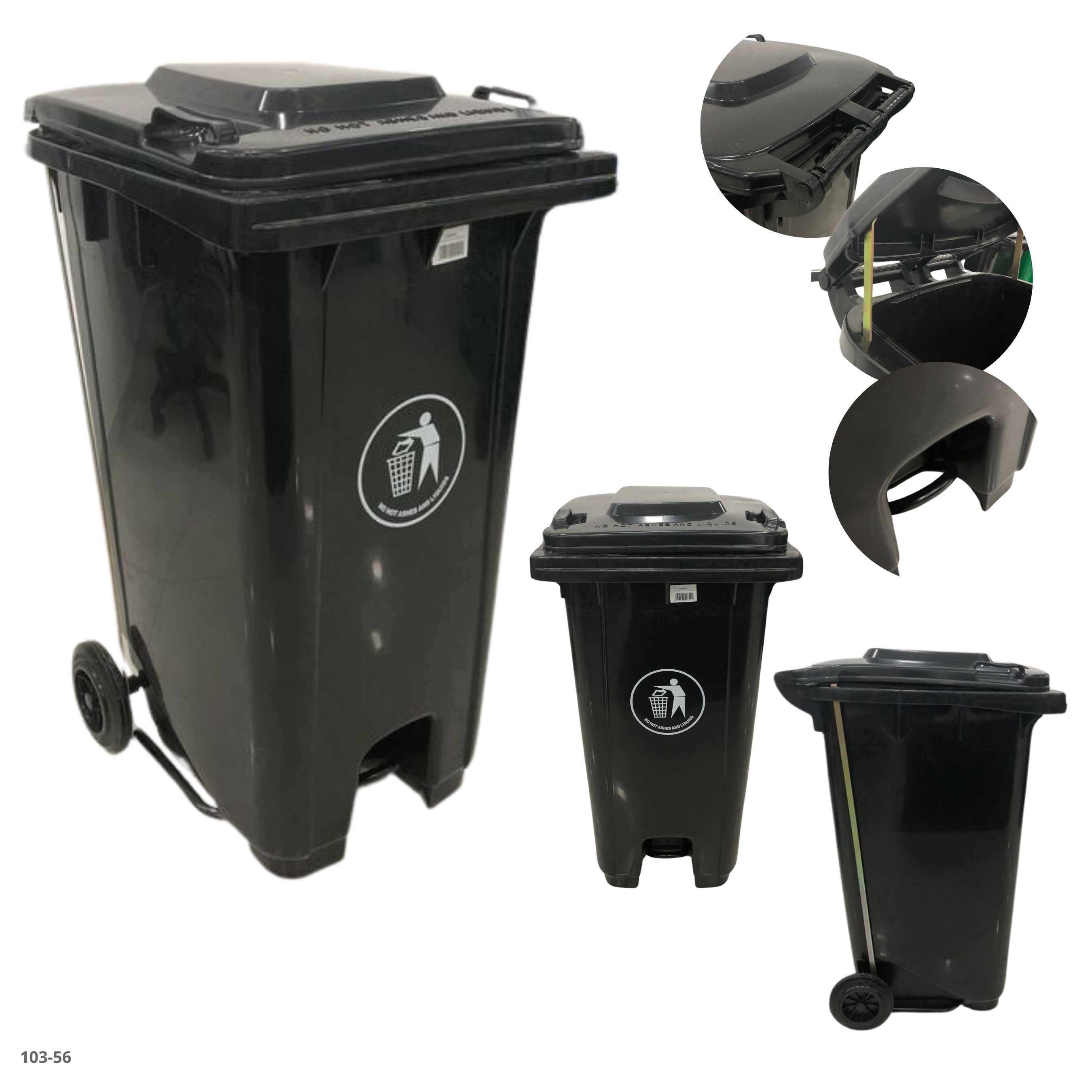 USABLE EVO 50L WHITE TRASH BIN