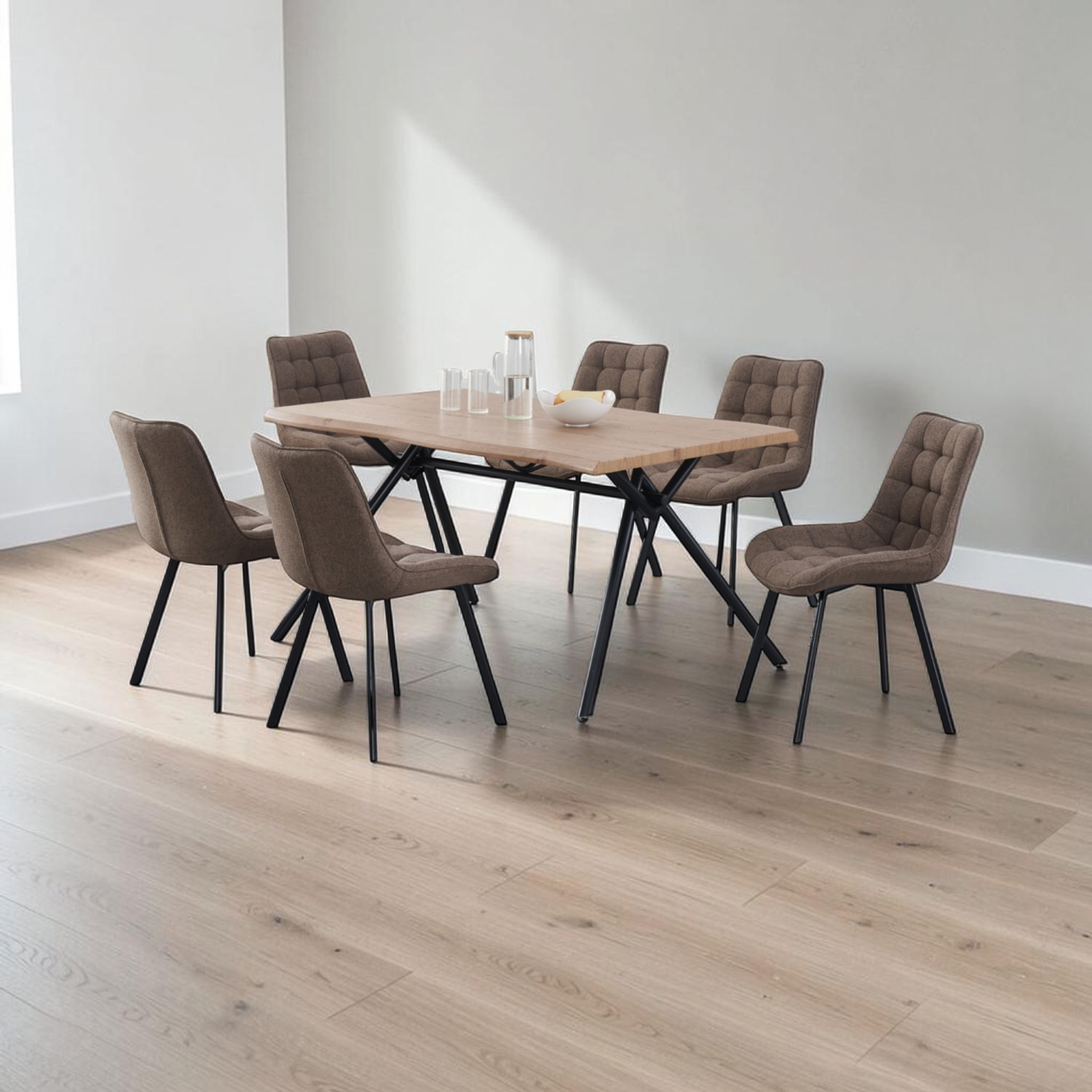 Juego de Comedor Chocolate 6 Sillas en ambiente