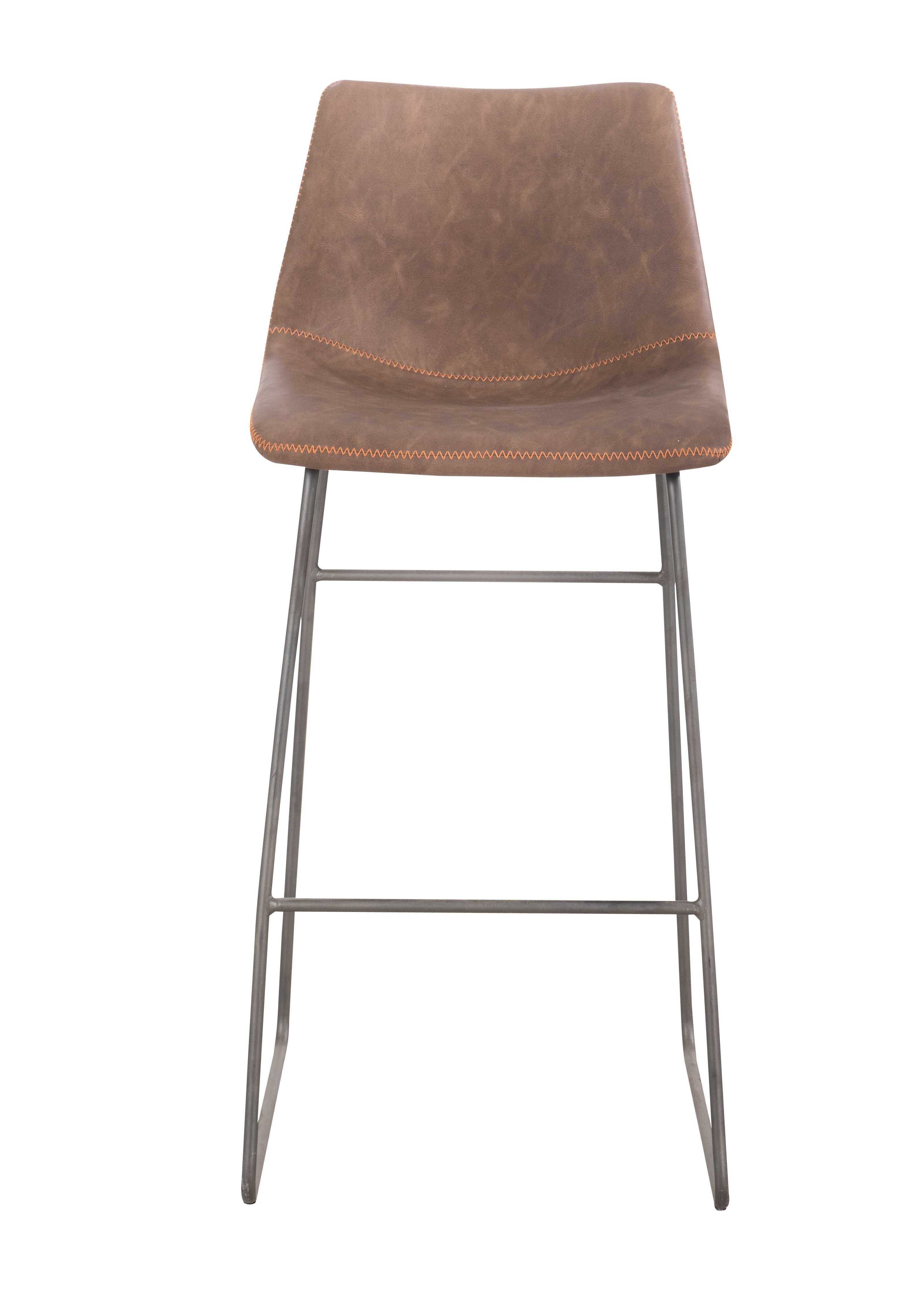 Silla de Bar Cuerina Café Base Trineo - vista 4 - Ref. 105-167