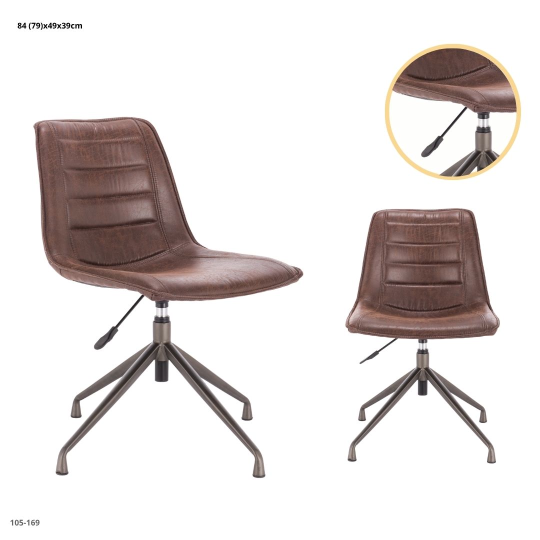 SILLA GIRATORIA MODERNA BASE NEGRA