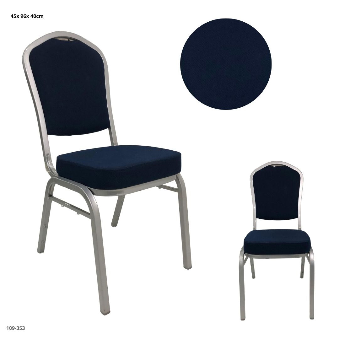 SILLA DE EVENTO AZUL C/DORADO