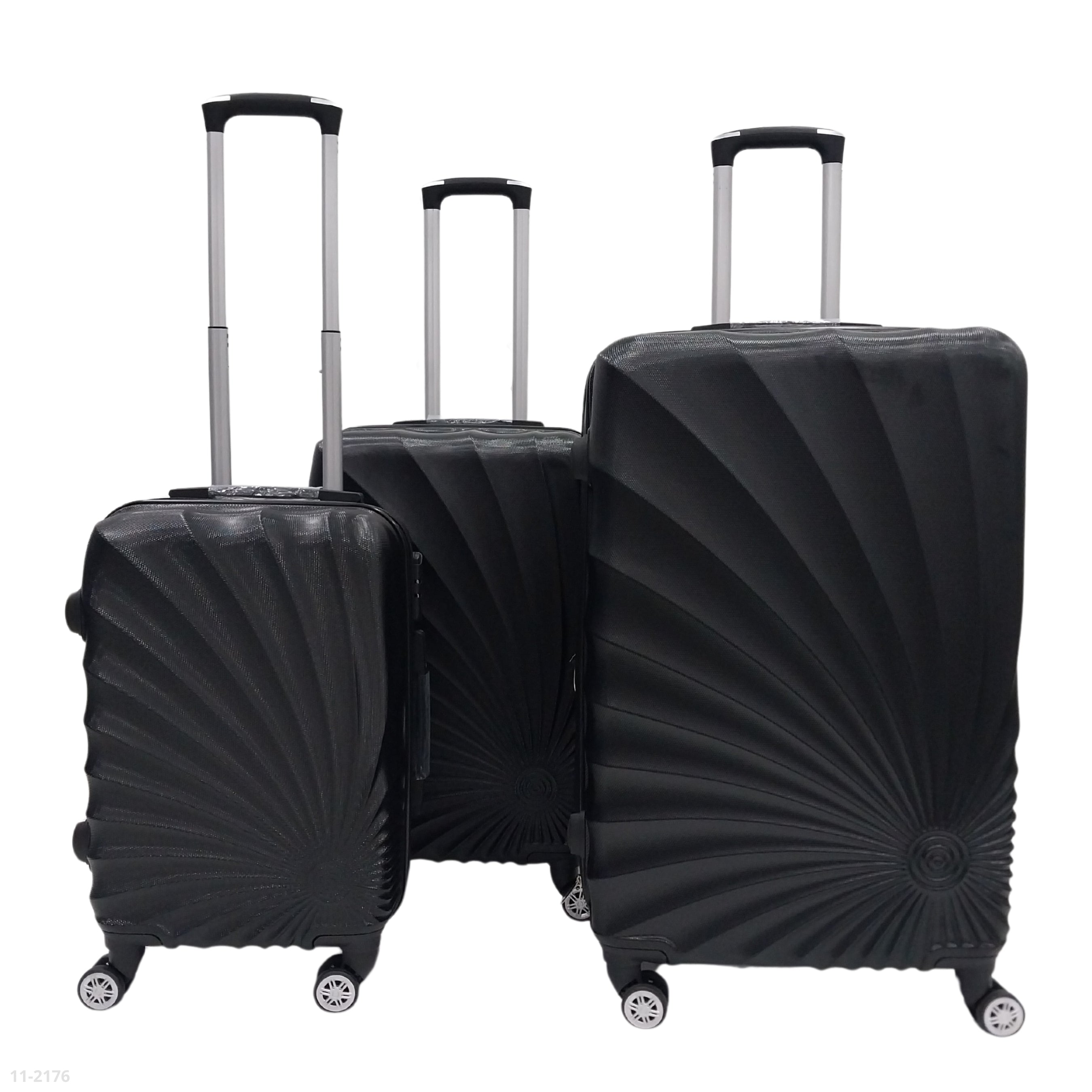 MALETAS NEGRO JUEGO DE 3 PIEZAS 28/24/20" NEGRO