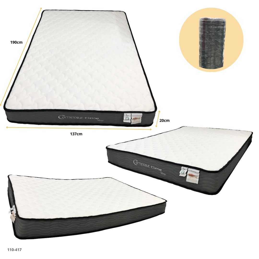 COLCHON EMPACADO AL VACIO COMFORT TIME SILVER