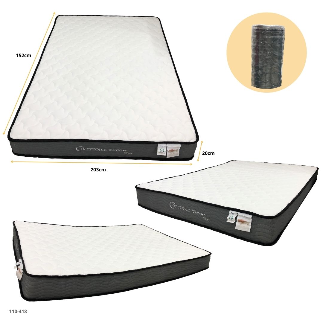 COLCHON EMPACADO AL VACIO COMFORT TIME SILVER - QUEEN