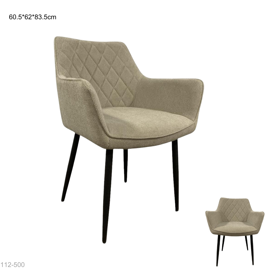 SILLA MODERNA TELA BEIGE 60.5*62*83.5CM