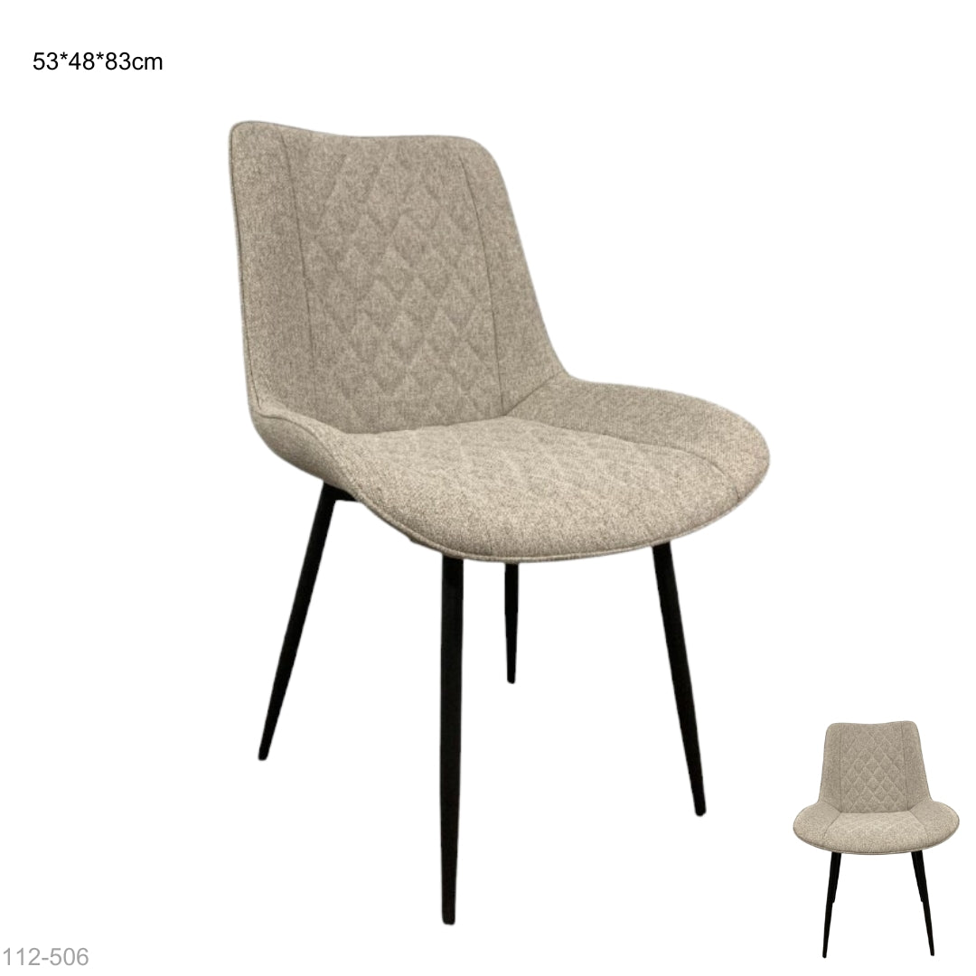 SILLA MODERNA TELA BEIGE CLARO 53*48*83CM
