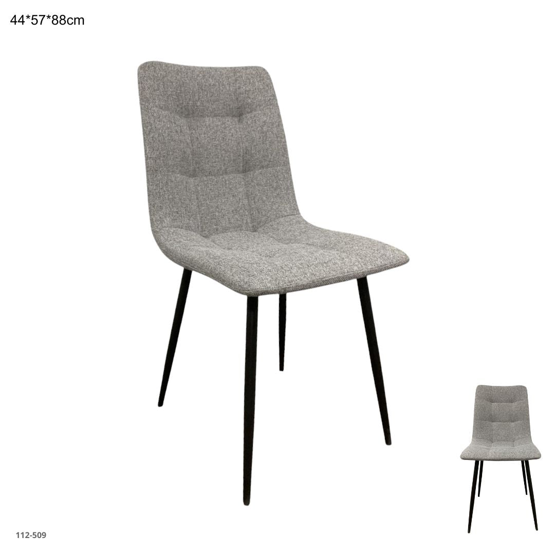 SILLA MODERNA TELA GRIS CLARO