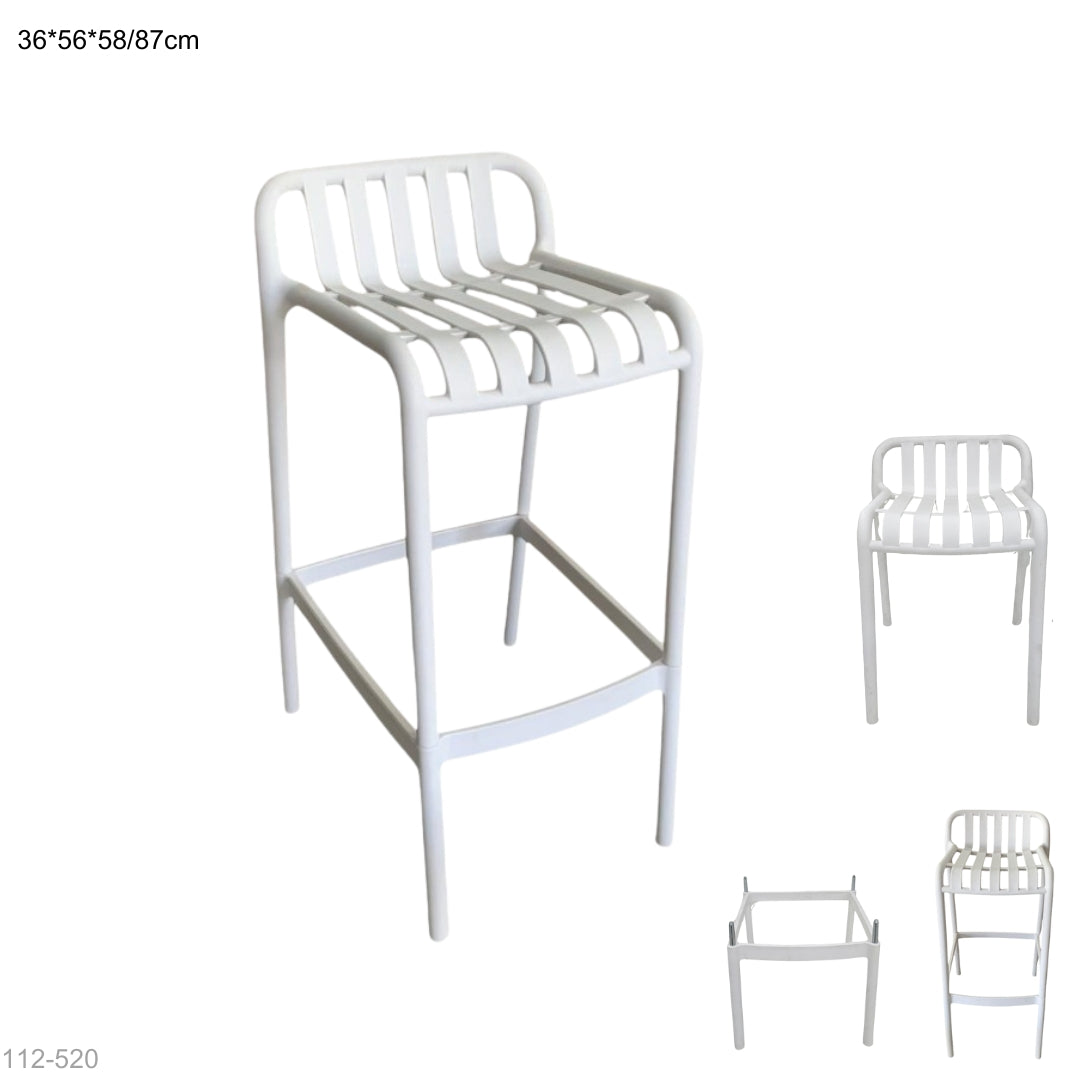 Silla Plástica 2 en 1 Baja/Alta Blanca - Ref. 112-520