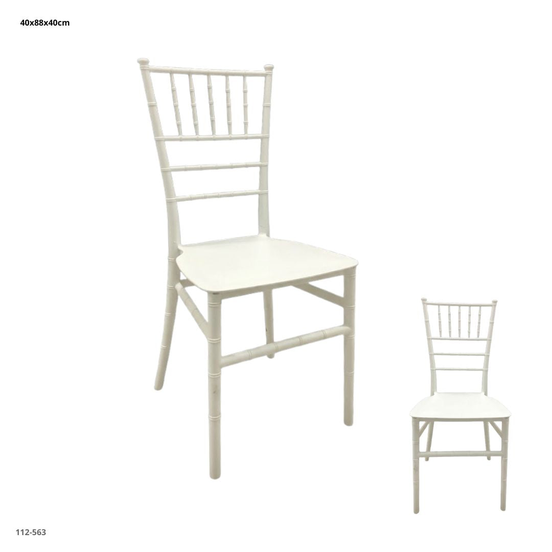 SILLA DE EVENTO TIFFANY PLASTICO BLANCO