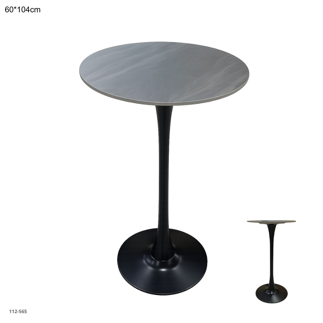 MESA DE BAR NEGRA MARMOL /BASE NEGRA