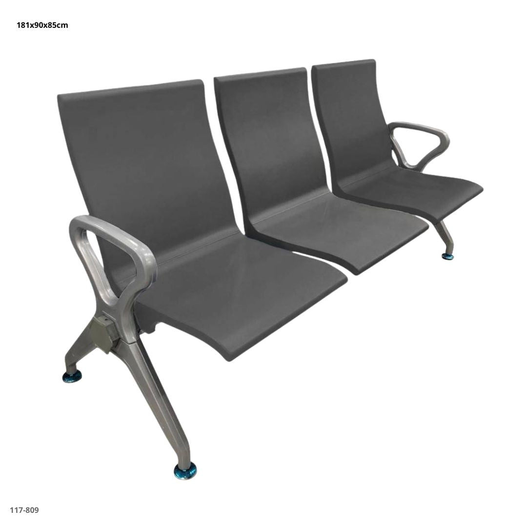 SET 3 SILLAS GRIS PLASTICA