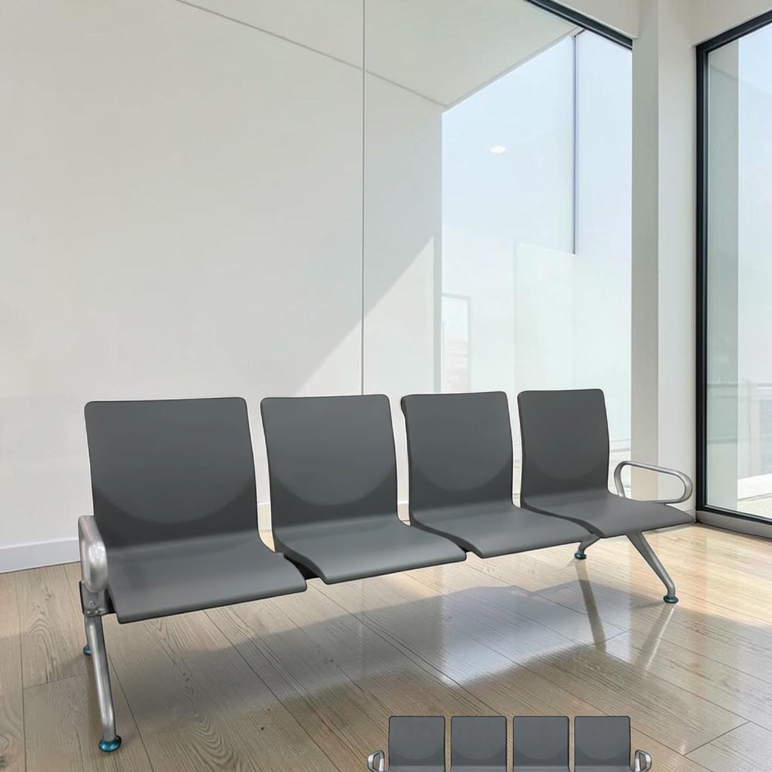 Set 4 Sillas Plastica en ambiente