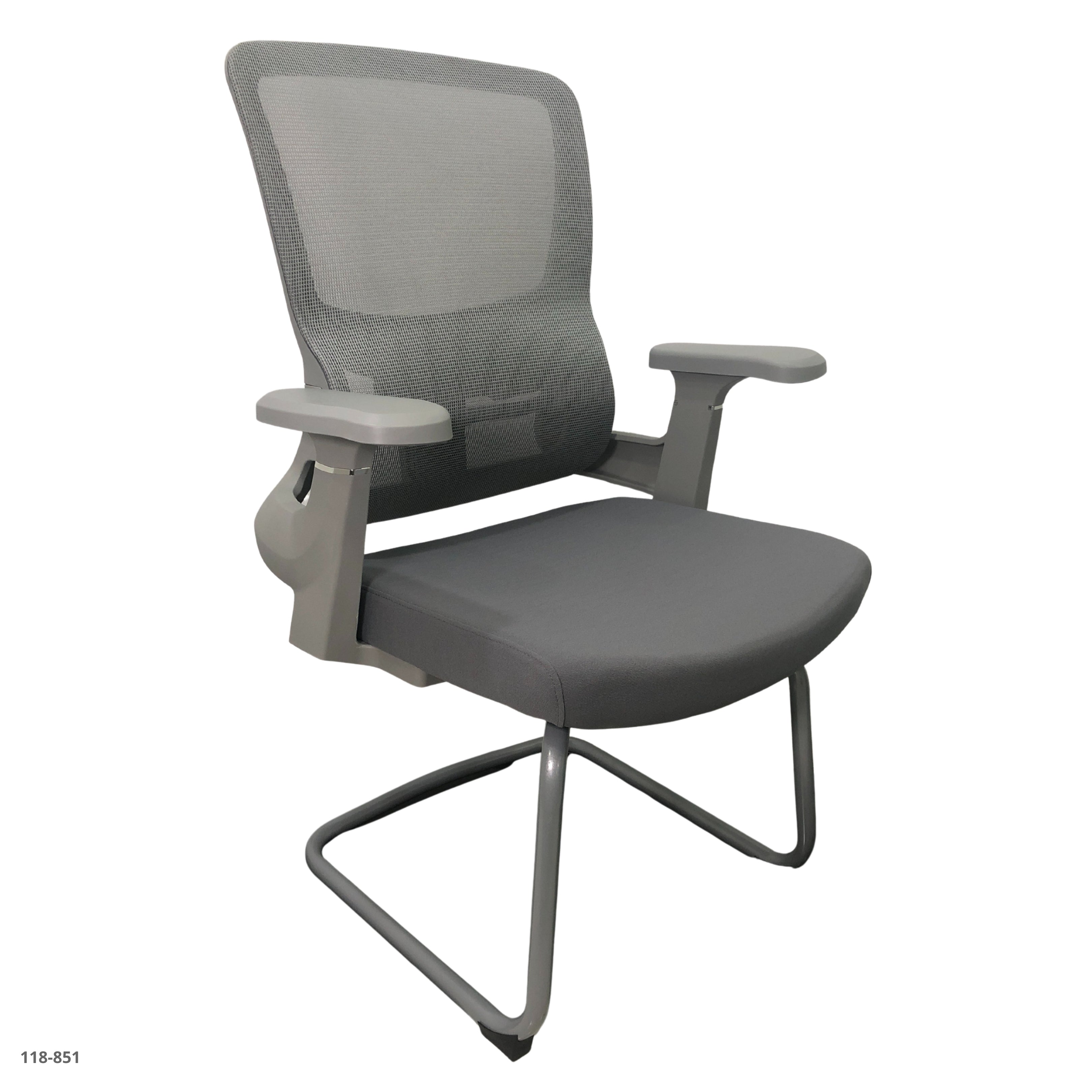 SILLA DE OFICINA GRIS SIN RUEDAS