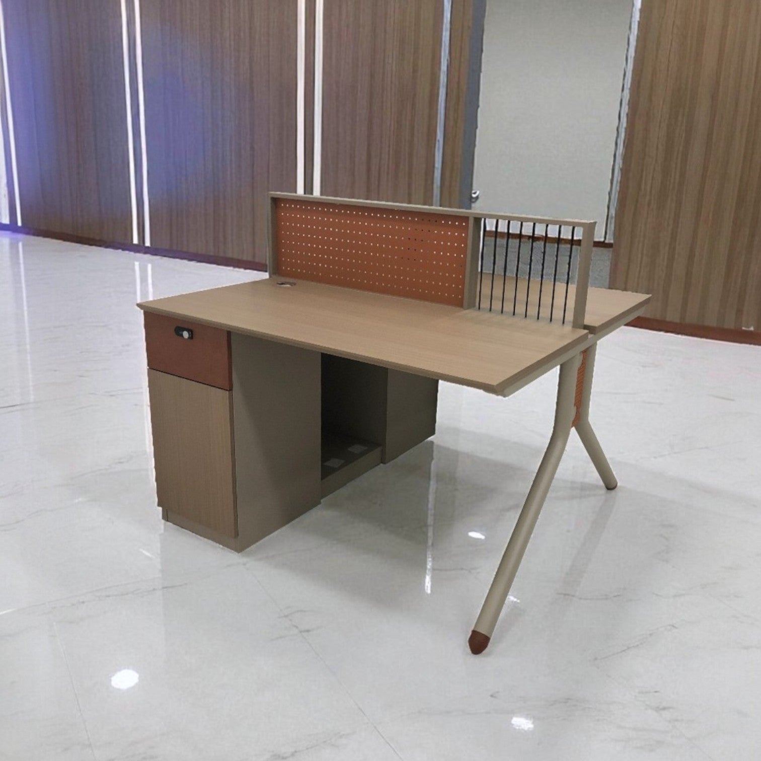 ESTACION DE TRABAJO 2 PUESTOS (EXHIBICION) 120*125*105