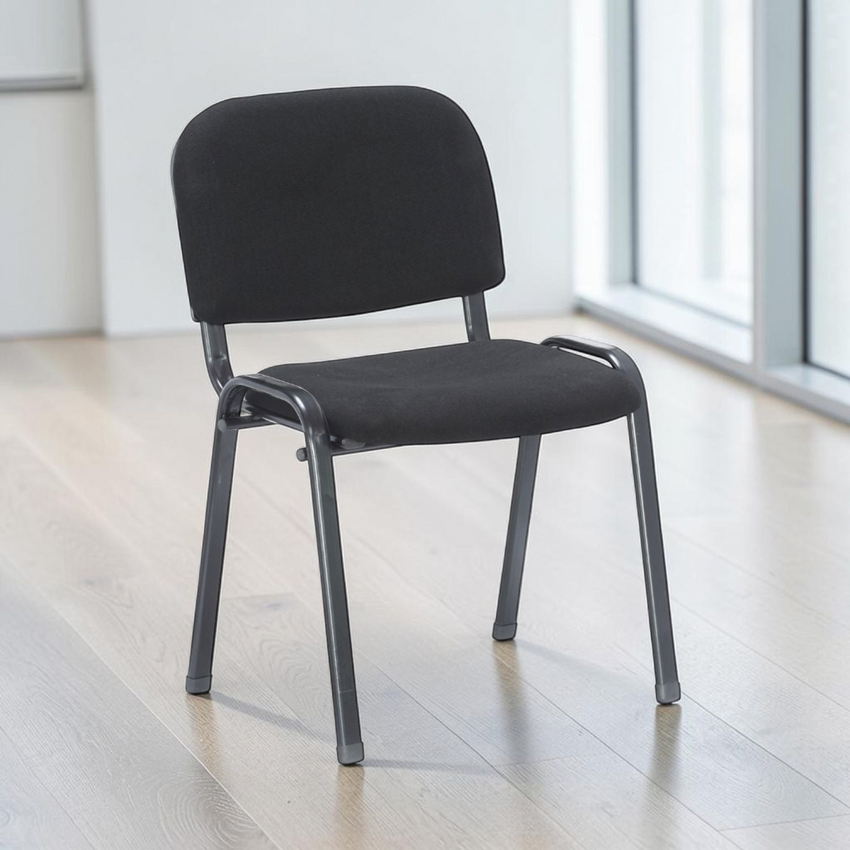 Silla de Espera Metal/Cojin 6CM Fija Negro en ambiente