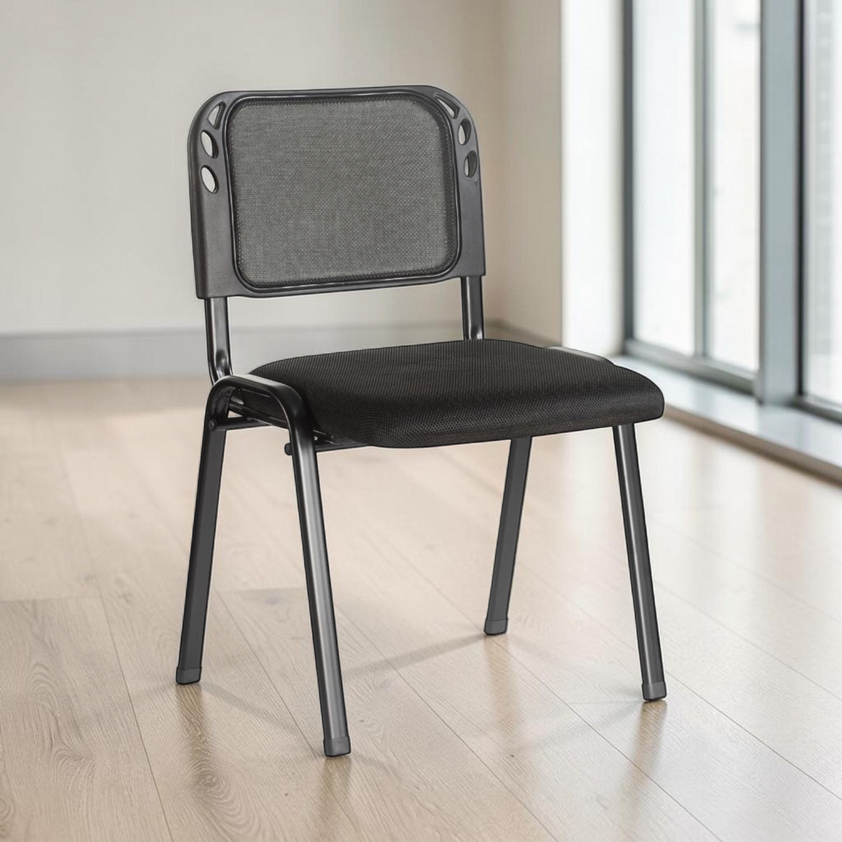 Silla de Espera Metal/Cojin/Plastica 6CM Fija Negro en ambiente