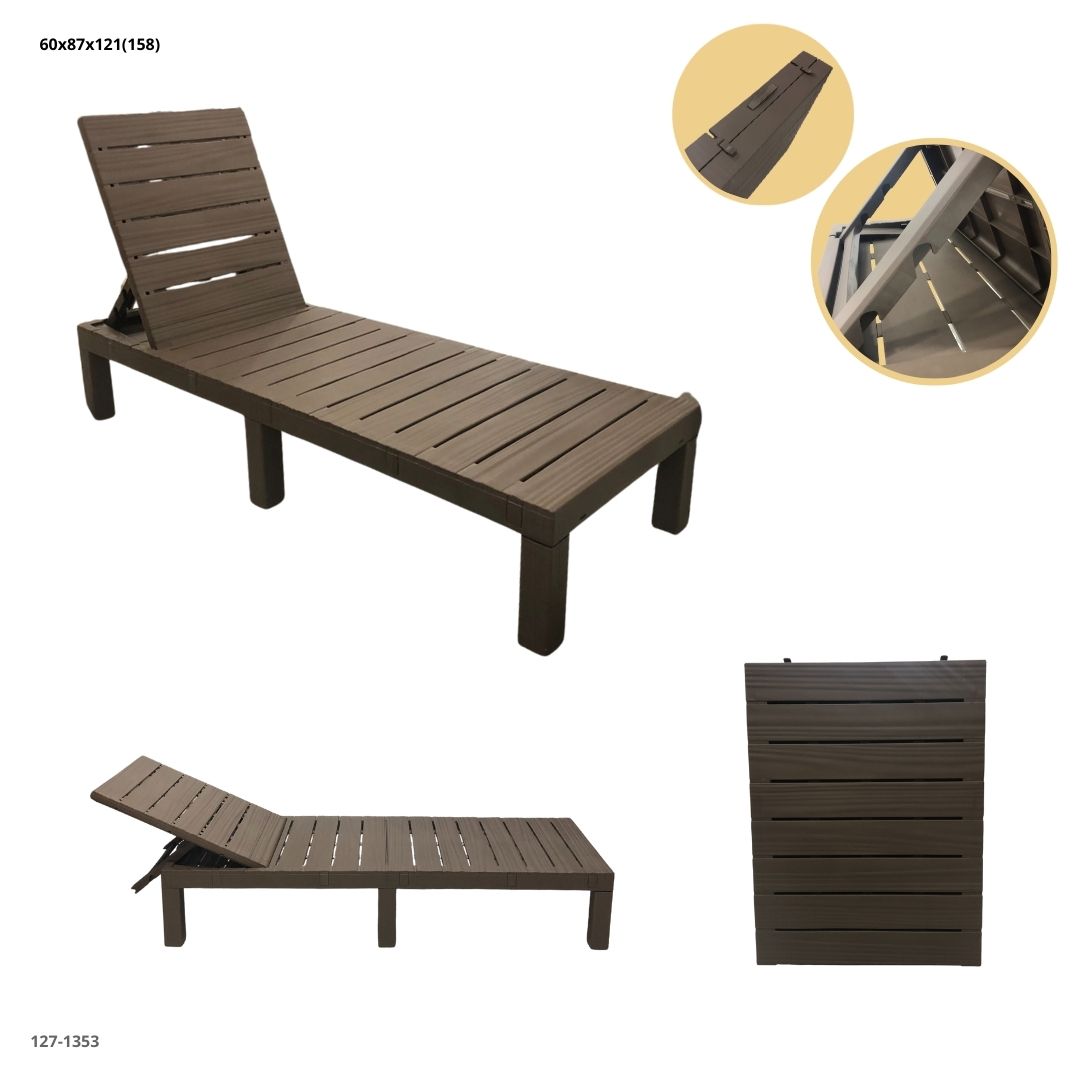 SILLA PLASTICA ASOLEADORA CREMA (SIN COJIN)