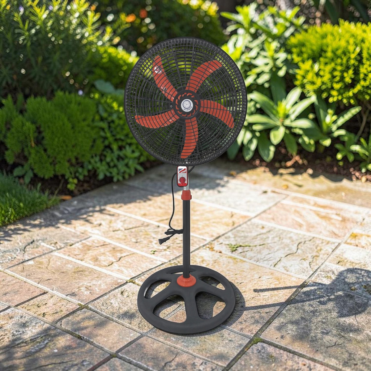 Abanico 18" 5 Aspas Naranja en ambiente