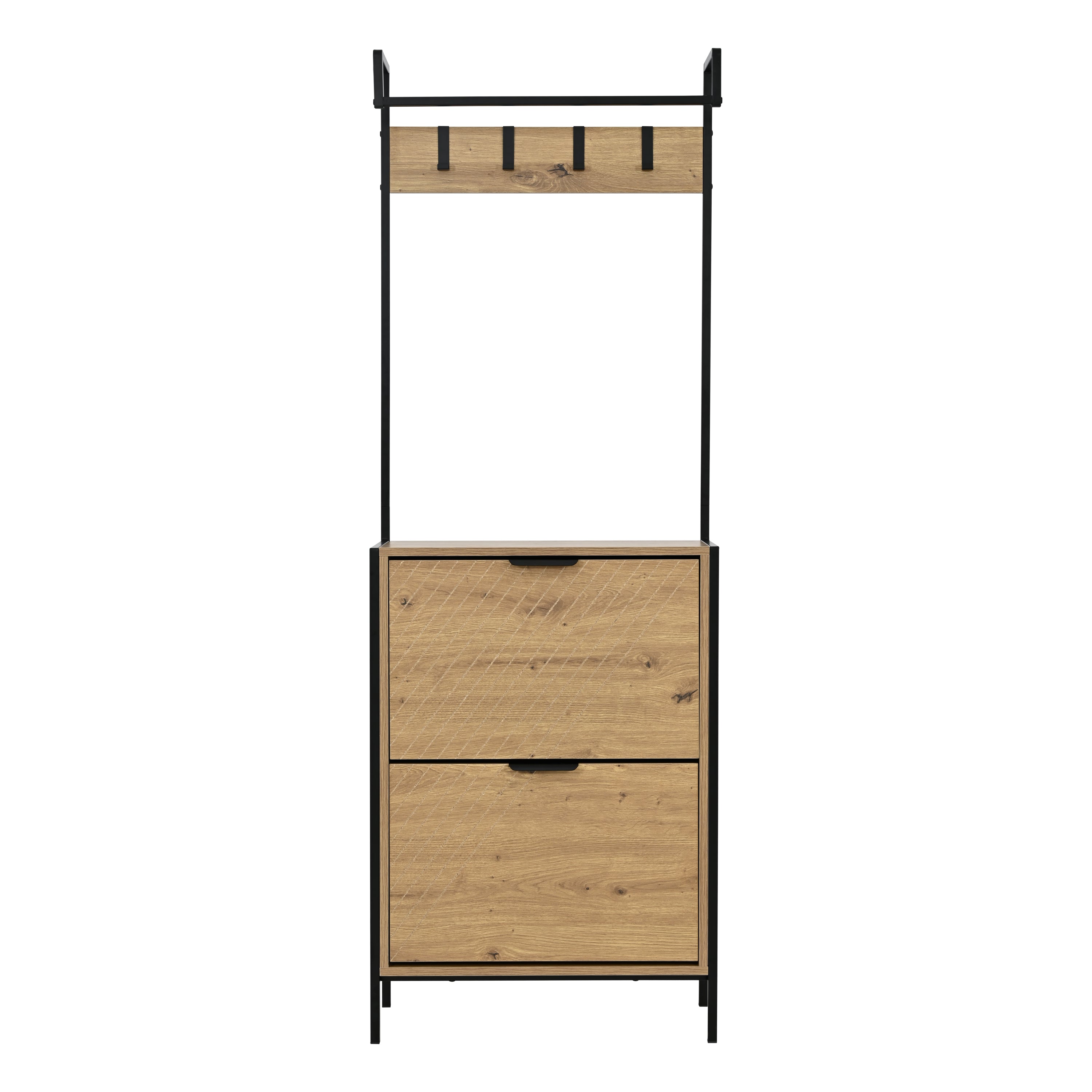 Mueble de Entrada con Perchero y Zapatera 60x26x122 cm - Ref. 131-311