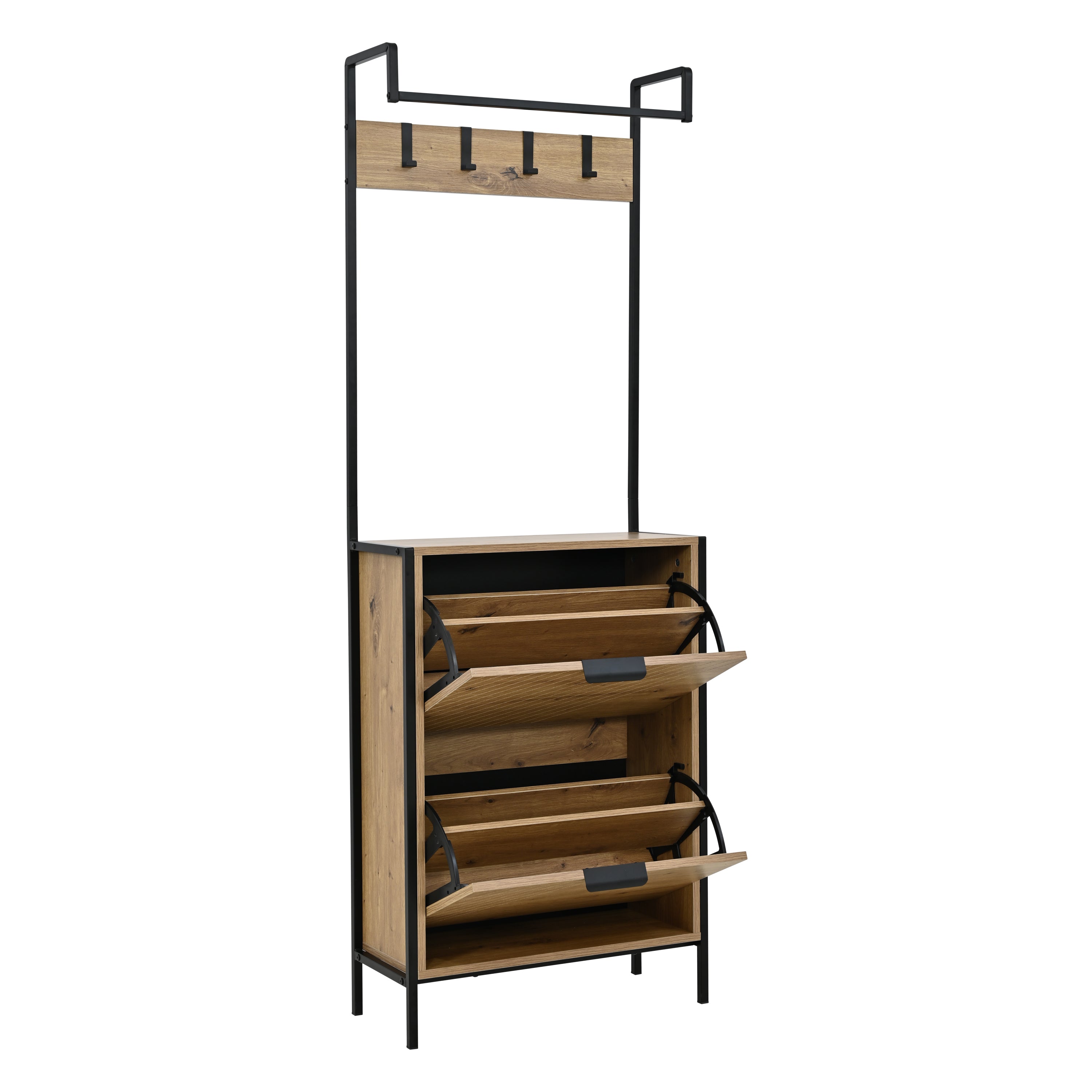 Mueble de Entrada con Perchero y Zapatera 60x26x122 cm - vista 5 - Ref. 131-311