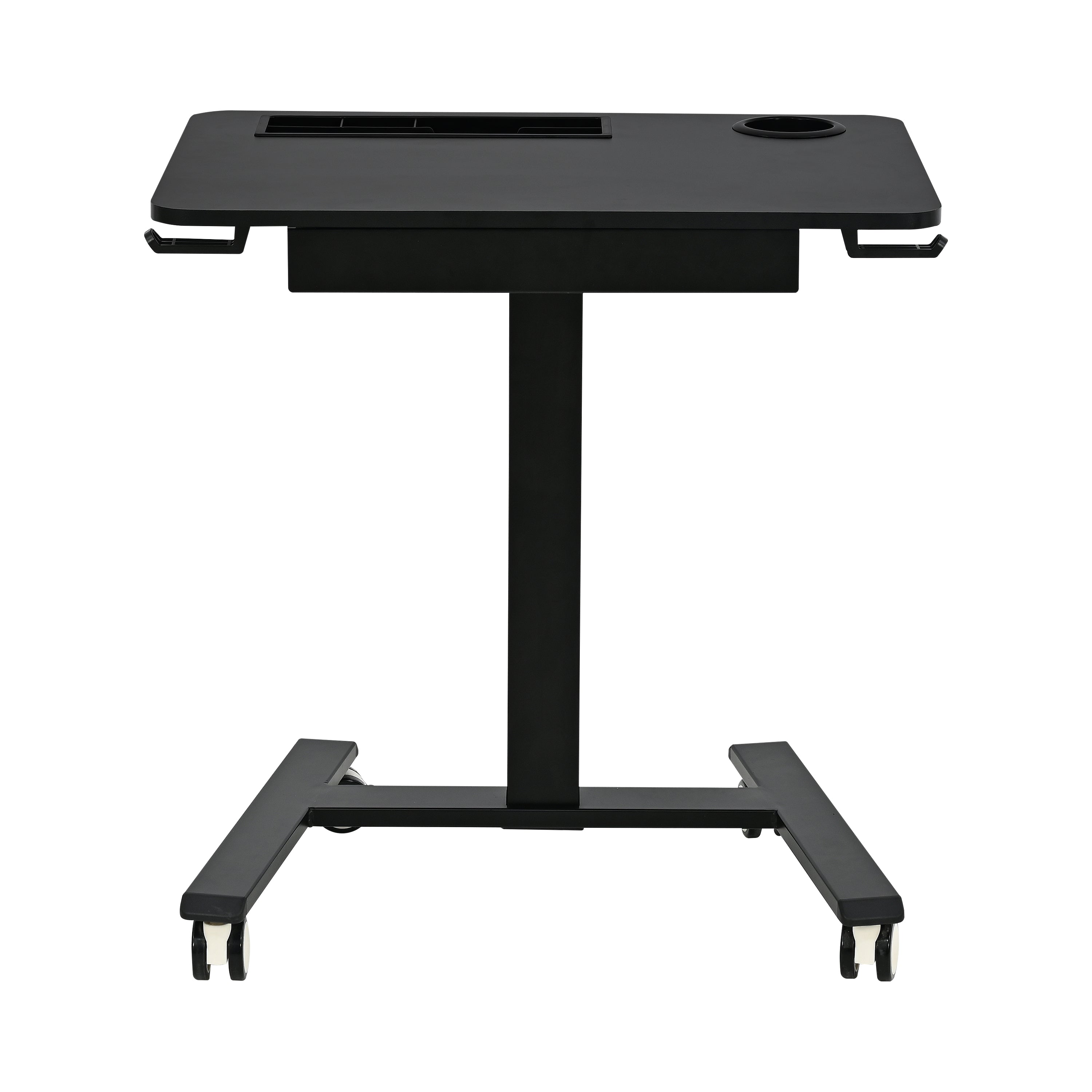 Escritorio Móvil Ajustable Negro con Ruedas 70x50 cm - Ref. 131-314
