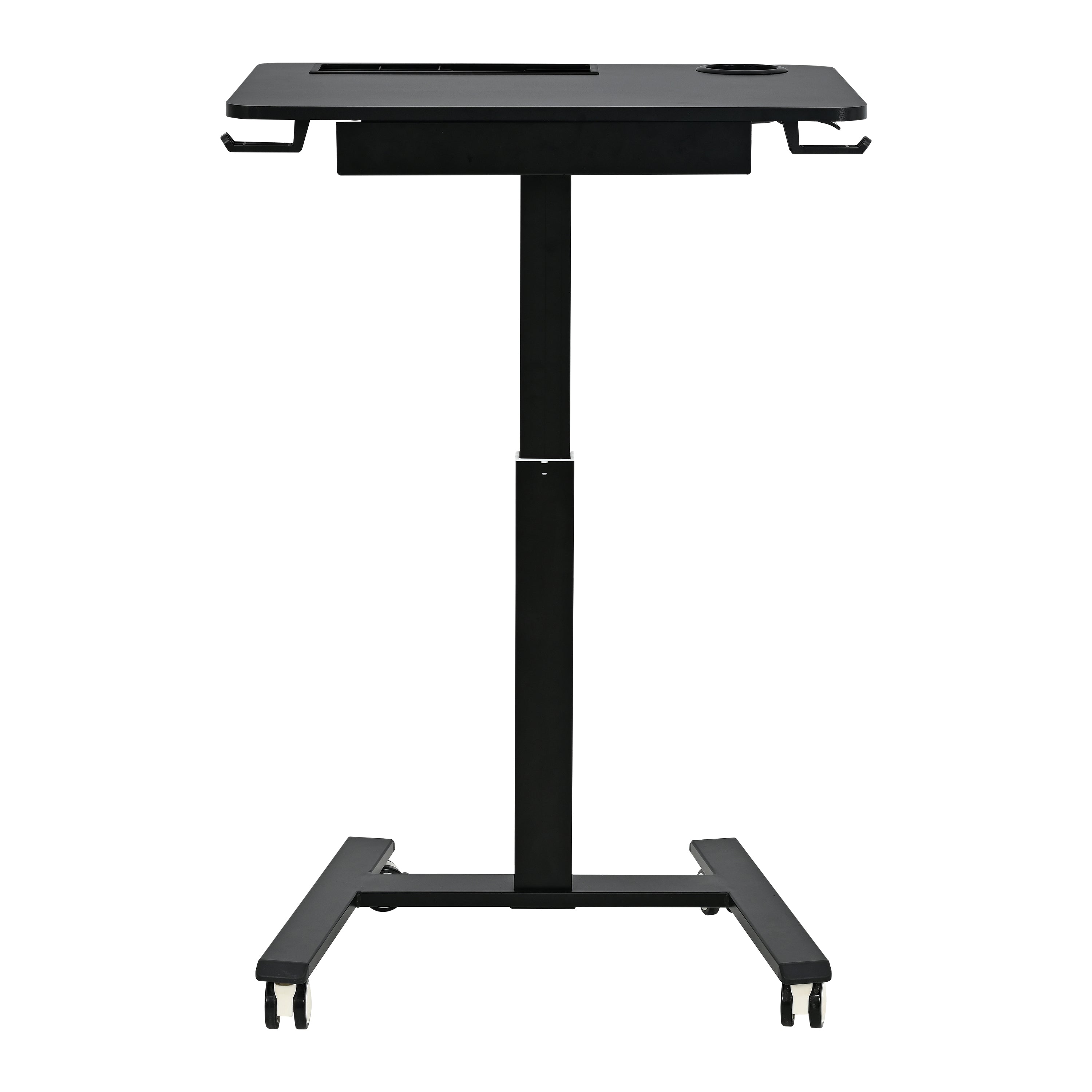 Escritorio Móvil Ajustable Negro con Ruedas 70x50 cm - vista 2 - Ref. 131-314