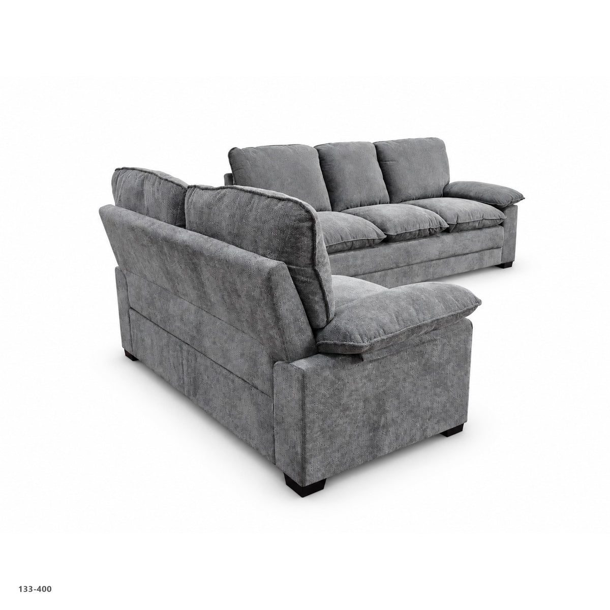 Juego de Sala 5 Puestos en Tela Gris Oscuro - vista 4 - Ref. 133-400