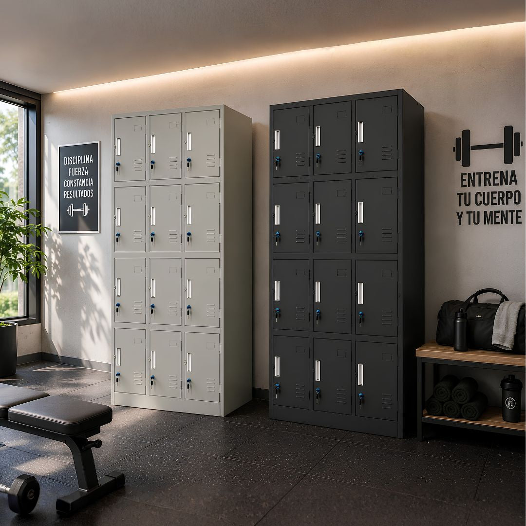 CASILLERO METALICO 12 PUERTAS PLEGABLE