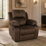 Sofa Reclinable Giratorio Mecedora de Tela Chocolate