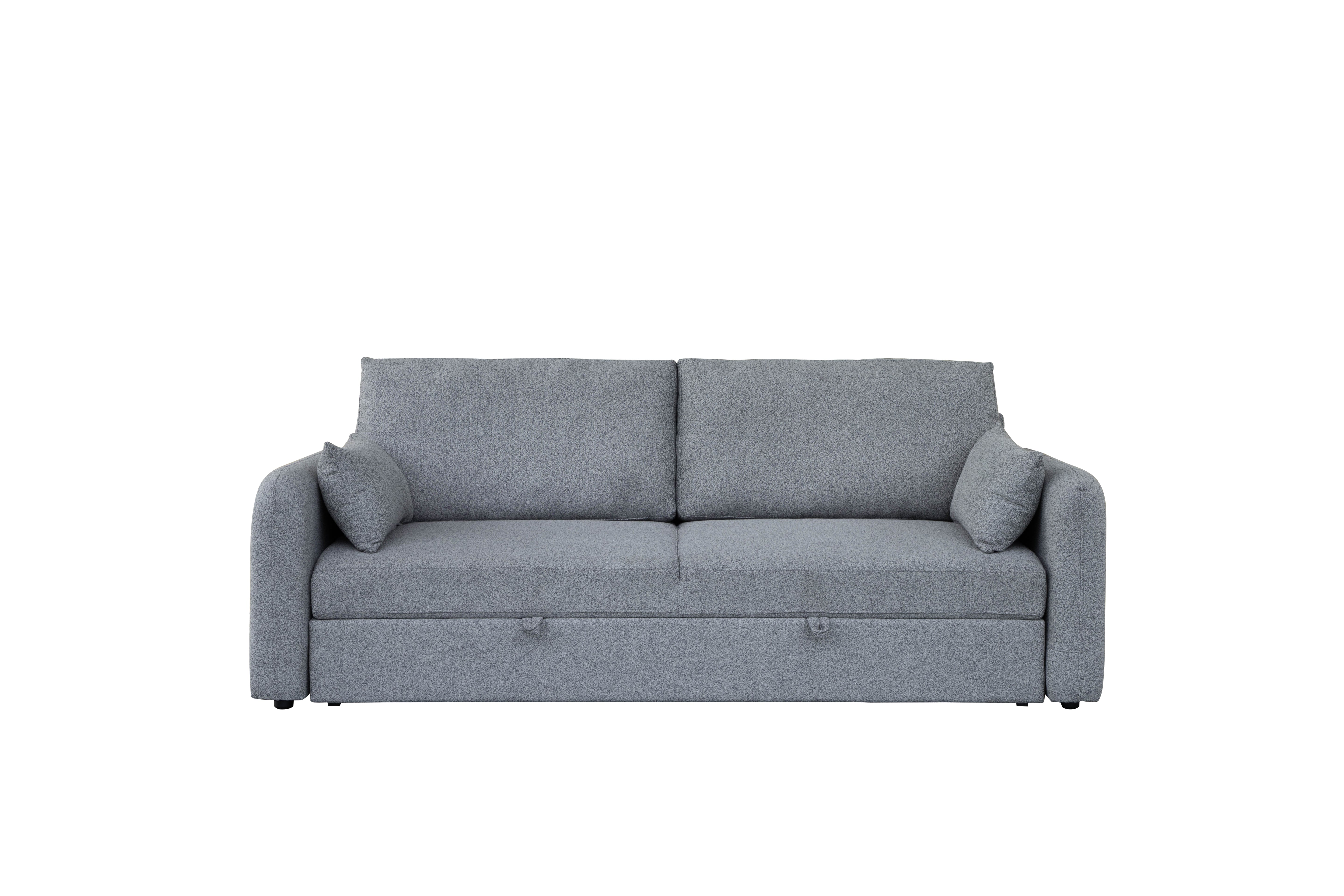 Sofá Cama Extraíble 210 cm Gris Oscuro - vista 2 - Ref. 165-308