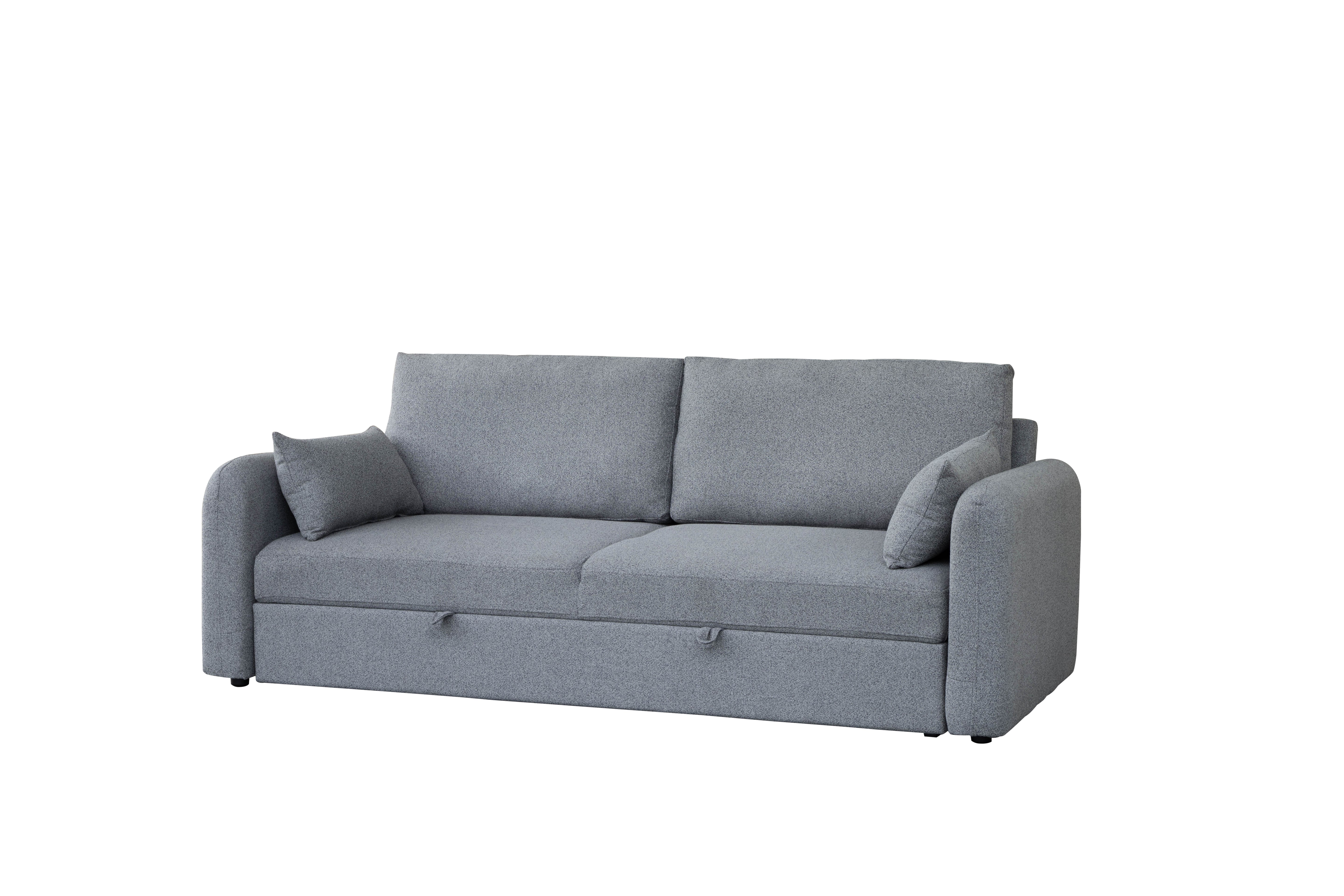 Sofá Cama Extraíble 210 cm Gris Oscuro - vista 3 - Ref. 165-308