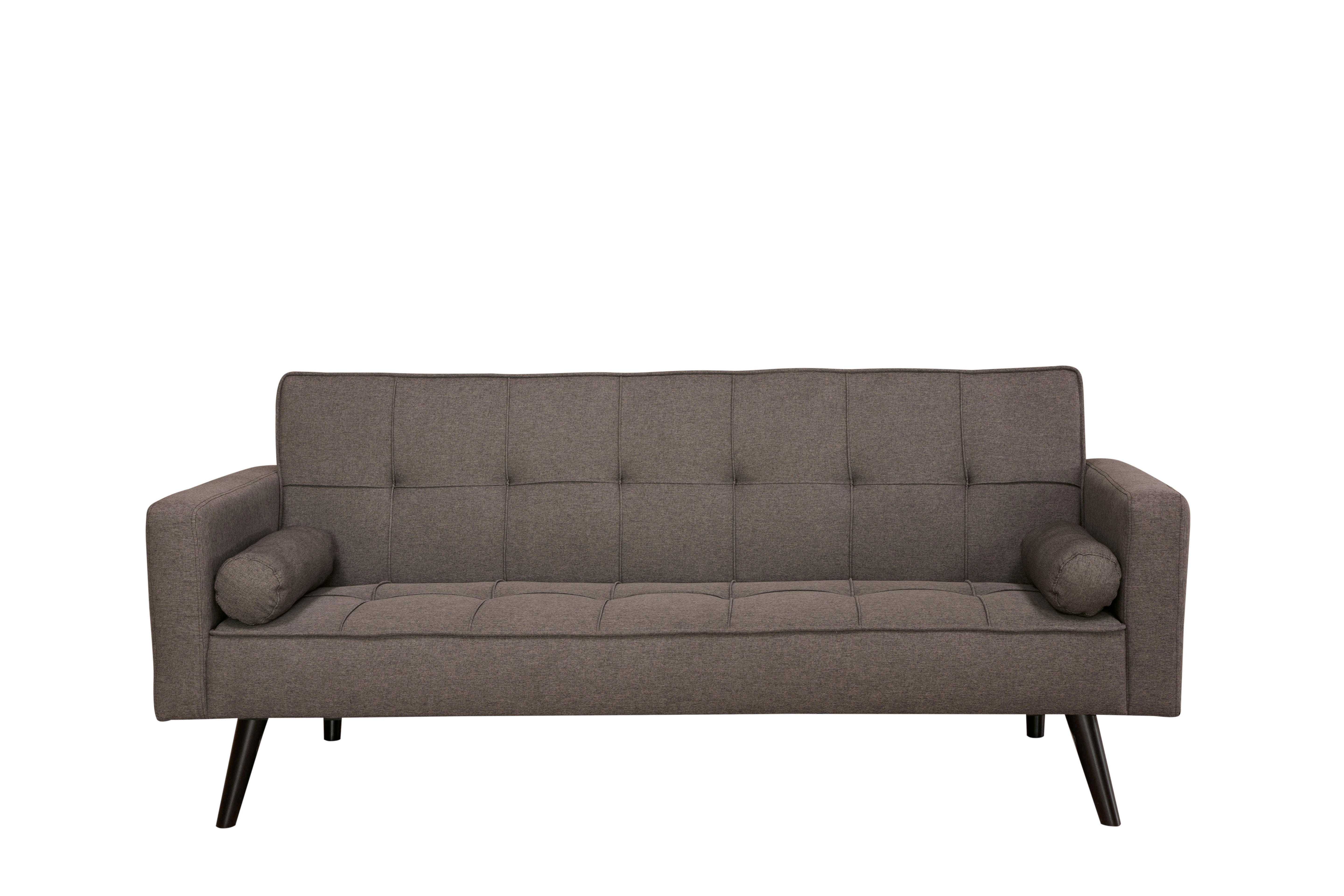 Sofá Cama 3 Puestos con Otomana 204 cm Marrón - Ref. 165-311