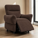 Sillón Reclinable Eléctrico Comprimido Chocolate en ambiente