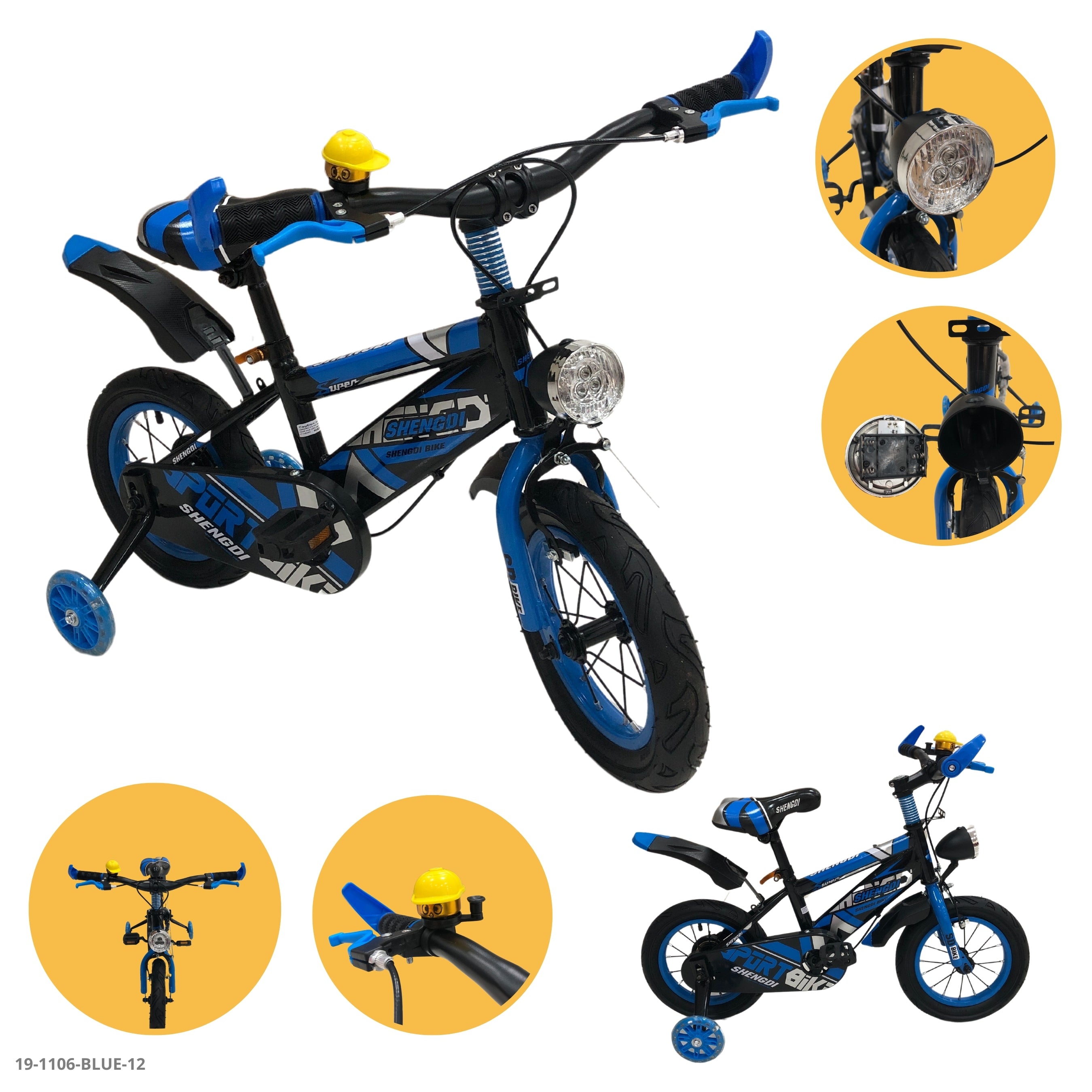 BICICLETA AZUL 12" - plástico
