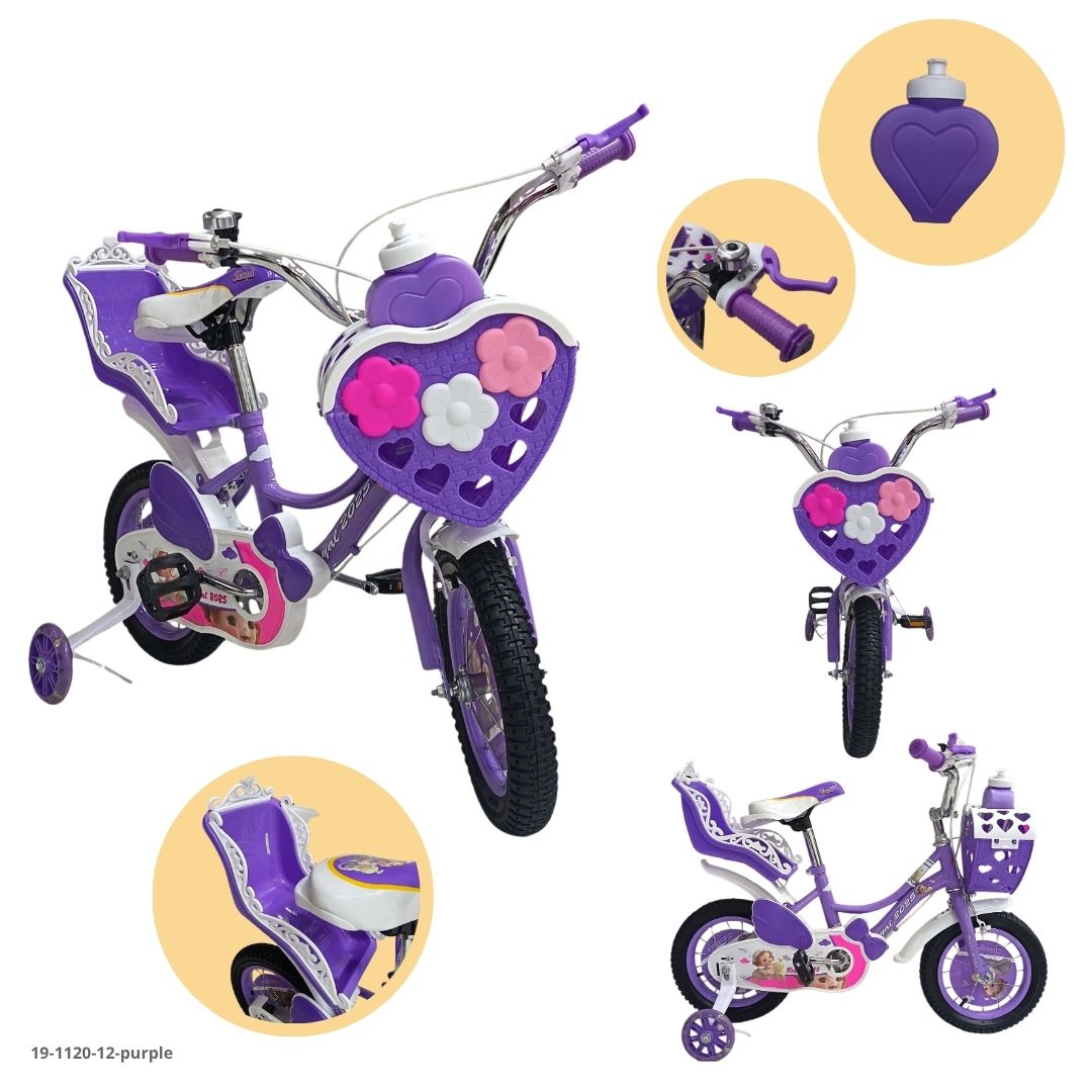 Bicicleta Infantil Morado 12" - Ref. 19-1120-12-purple