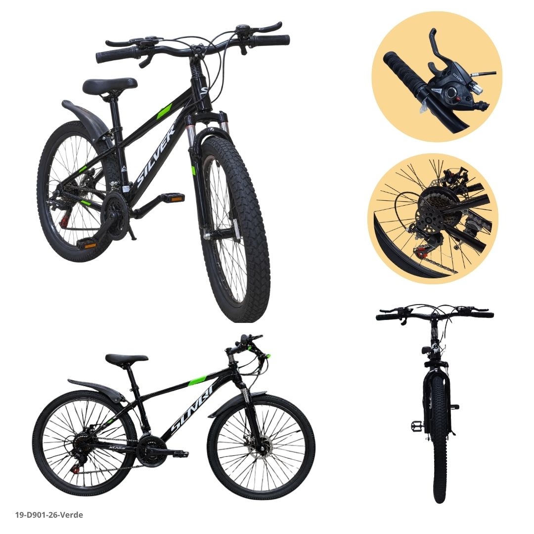 Bicicleta MTB 26" Verde - Ref. 19-D901-26-VERDE