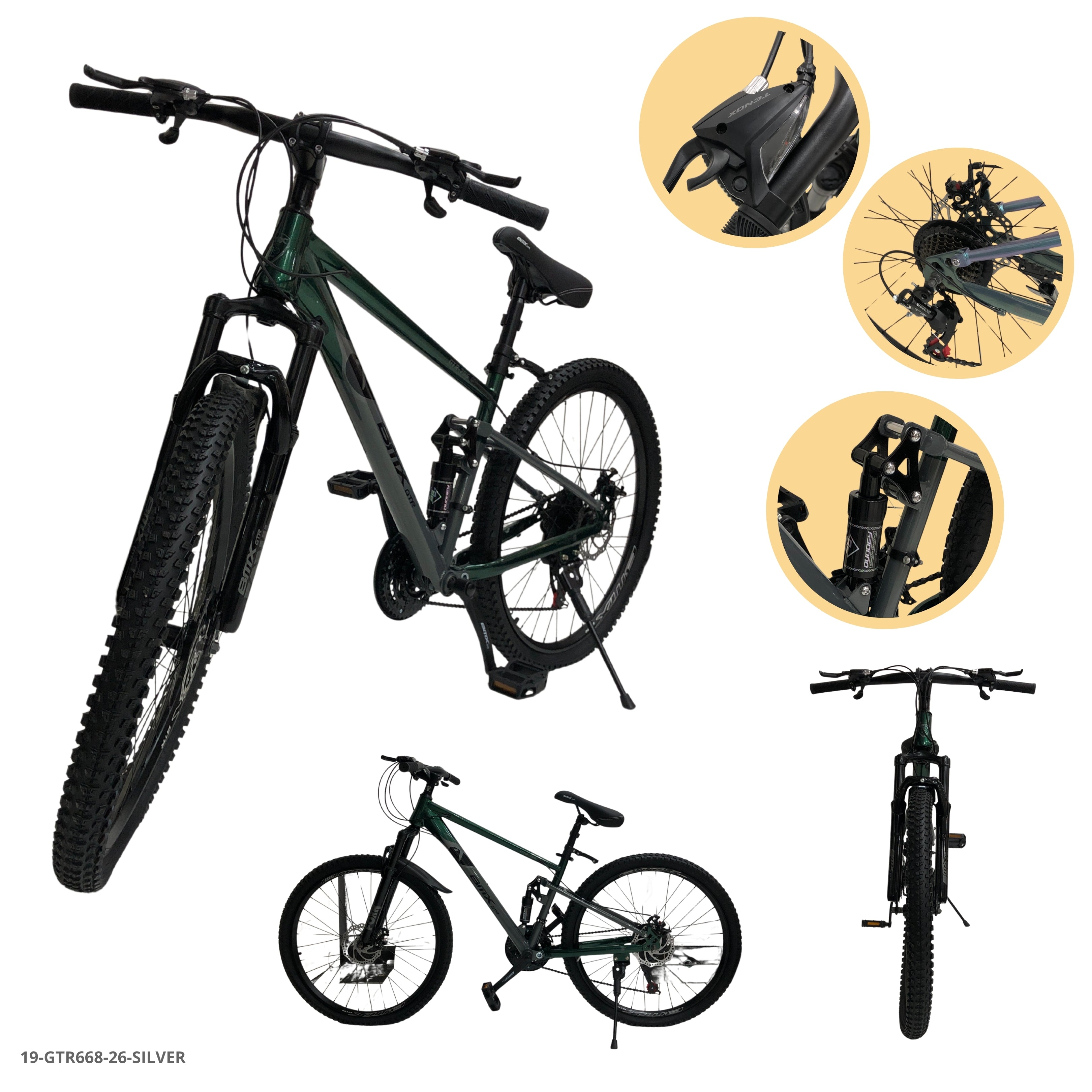 BICICLETA PLATEADA 26"