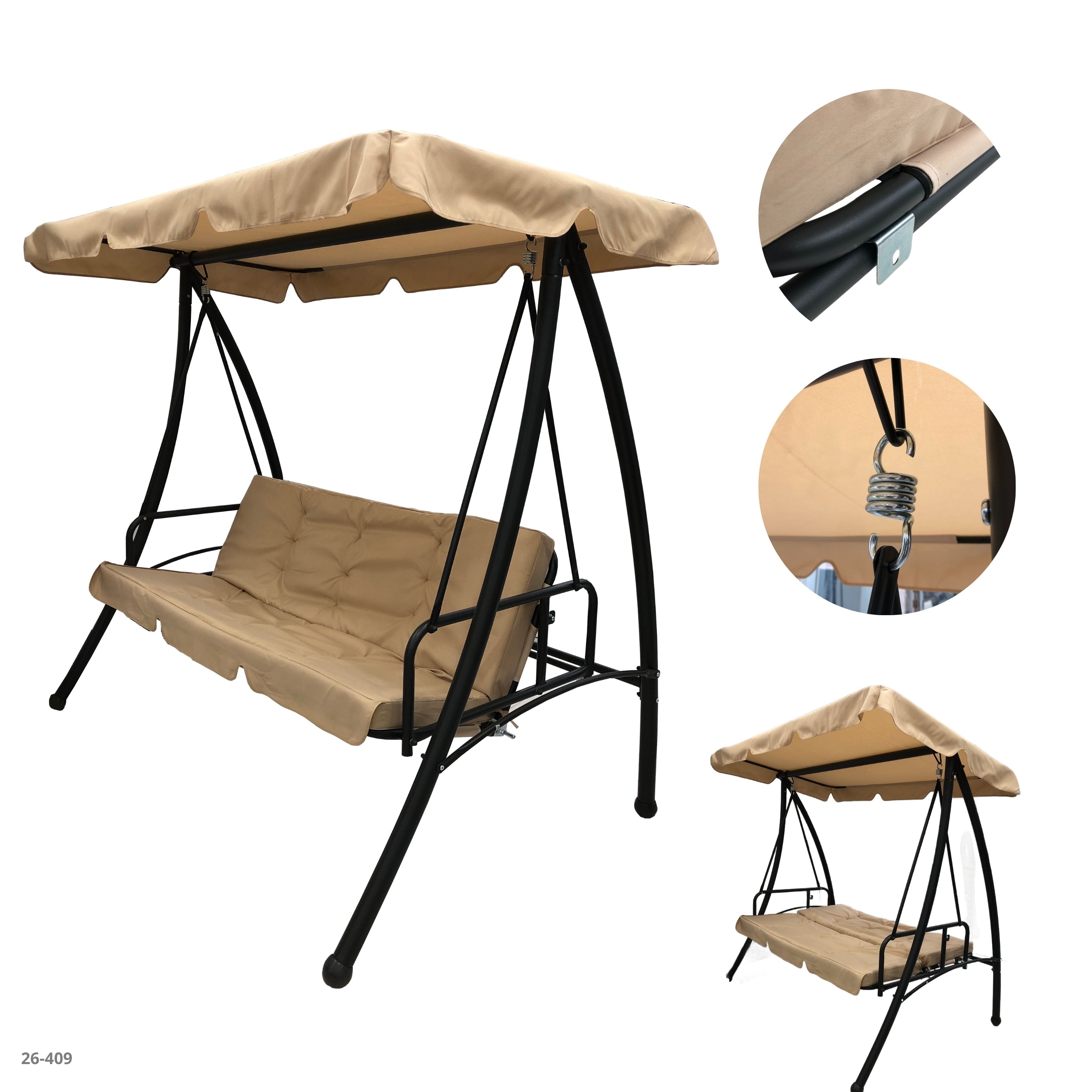 SILLA CAMA MECEDORA CREMA