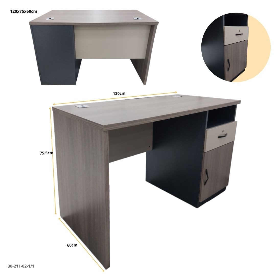 ESCRITORIO 120*60*75CM CON GABINETE
