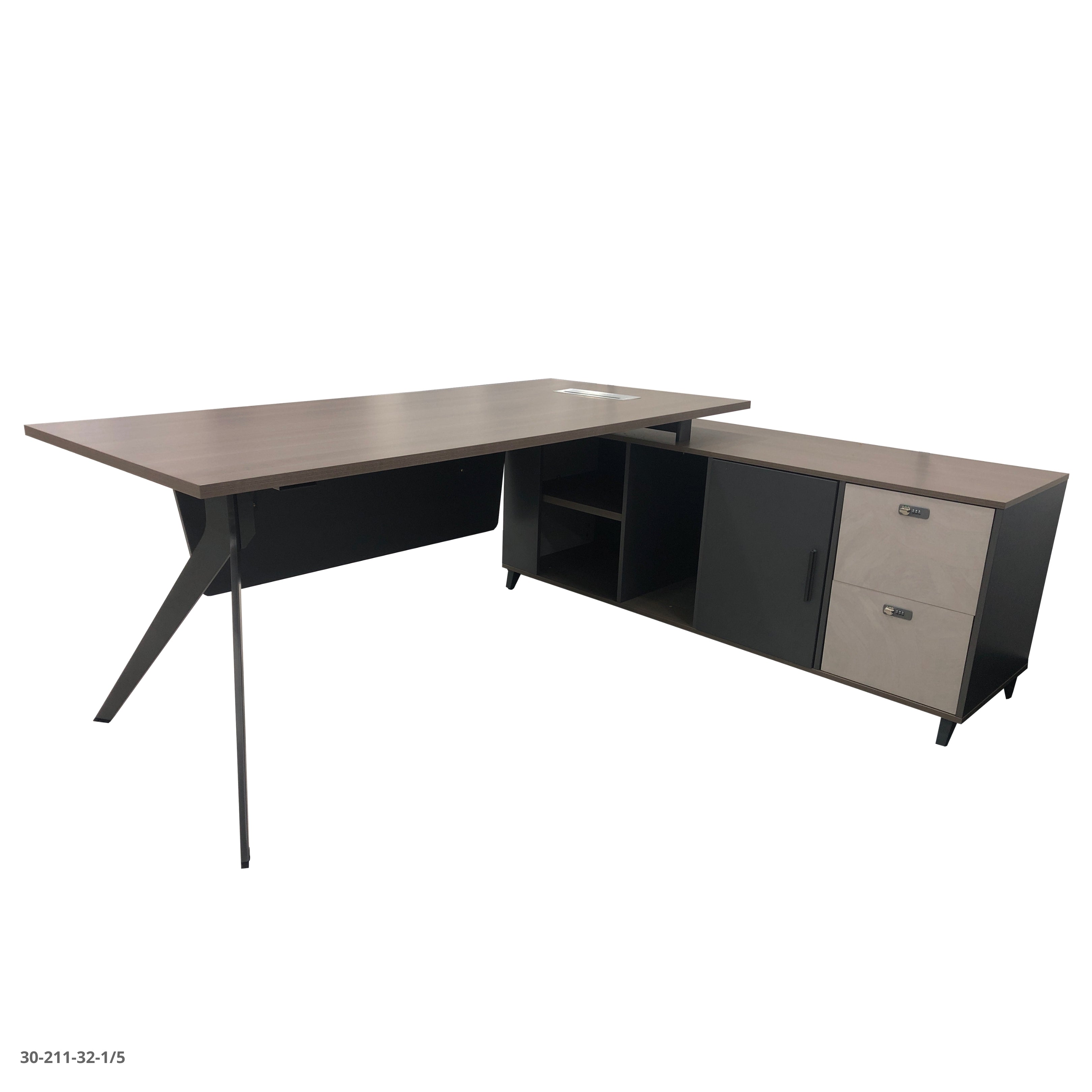 ESCRITORIO L 200*85*75CM CON GABINETE DER O IZQ