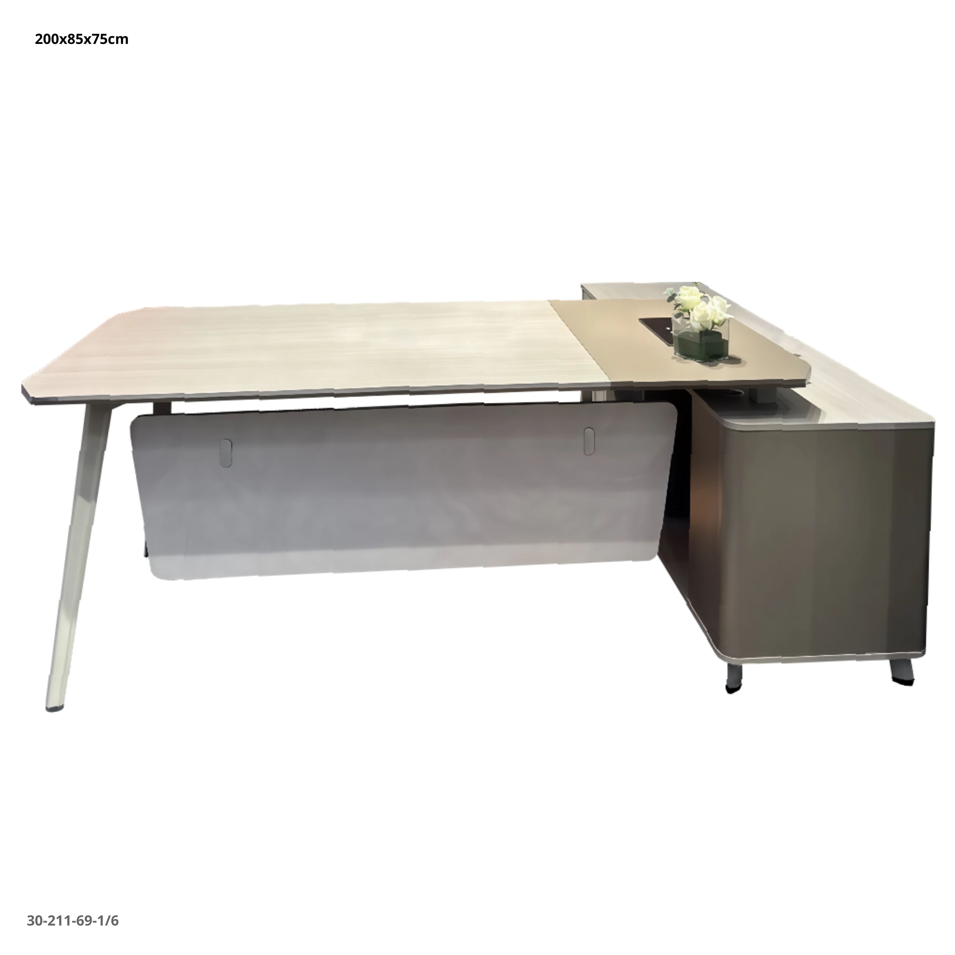 ESCRITORIO L 200*85*75CM CON GABINETE