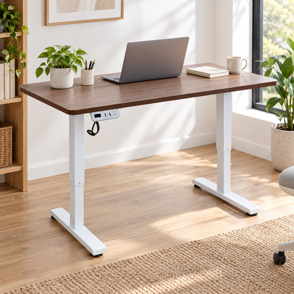 Escritorio Ajustable Altura 120*60*75CM en ambiente