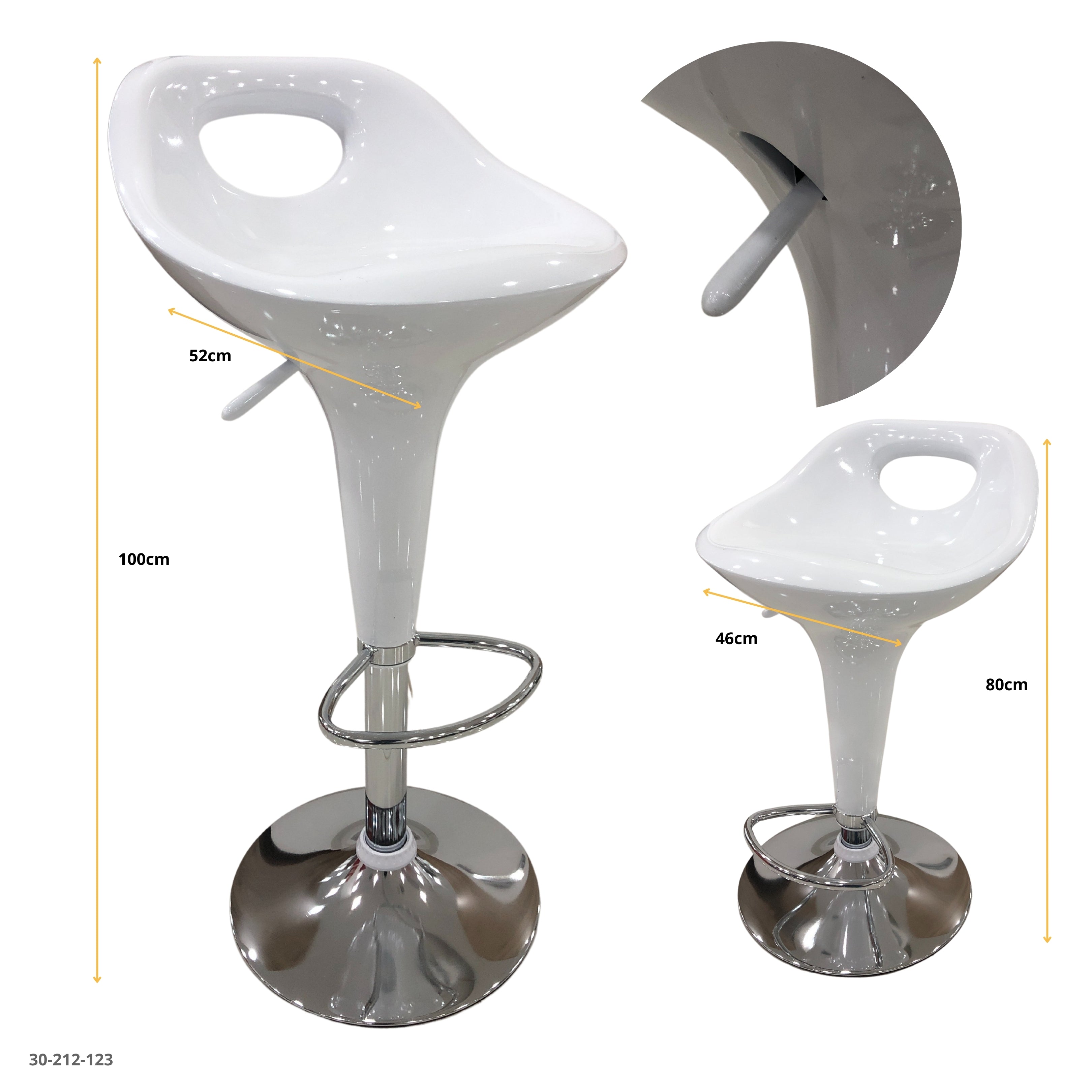 SILLA DE BAR ACRILICO BLANCO